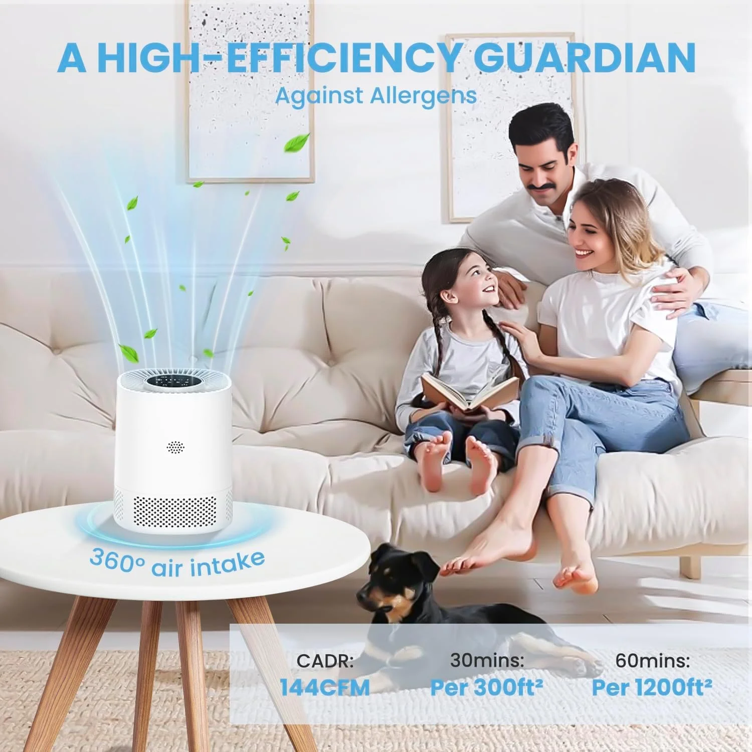 دستگاه تصفیه هوا خانگی AMINAC، کنترل از طریق WiFi و اپلیکیشن، فیلتر هوای HEPA H13 با 3 تنظیمات سرعت، حالت خواب، قفل کودک، مانیتور PM2.5 برای آلرژی، حیوانات خانگی، گرد و غبار، دود، سفید دستگاه تصفیه هوا خانگی AMINAC، کنترل از طریق WiFi و اپلیکیشن، فیلتر هوای HEPA H13 با 3 تنظیمات سرعت، حالت خواب، قفل کودک، مانیتور PM2.5 برای آلرژی، حیوانات خانگی، گرد و غبار، دود، سفید