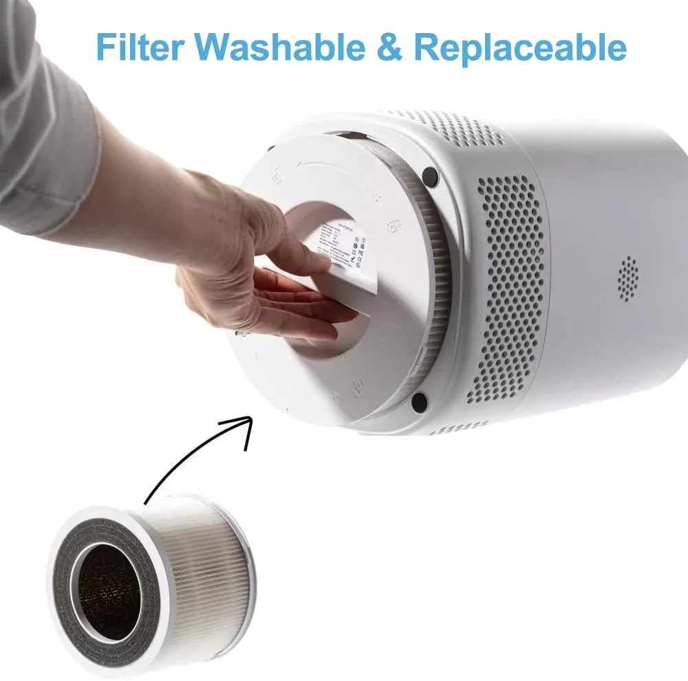 دستگاه تصفیه هوا خانگی AMINAC، کنترل از طریق WiFi و اپلیکیشن، فیلتر هوای HEPA H13 با 3 تنظیمات سرعت، حالت خواب، قفل کودک، مانیتور PM2.5 برای آلرژی، حیوانات خانگی، گرد و غبار، دود، سفید دستگاه تصفیه هوا خانگی AMINAC، کنترل از طریق WiFi و اپلیکیشن، فیلتر هوای HEPA H13 با 3 تنظیمات سرعت، حالت خواب، قفل کودک، مانیتور PM2.5 برای آلرژی، حیوانات خانگی، گرد و غبار، دود، سفید