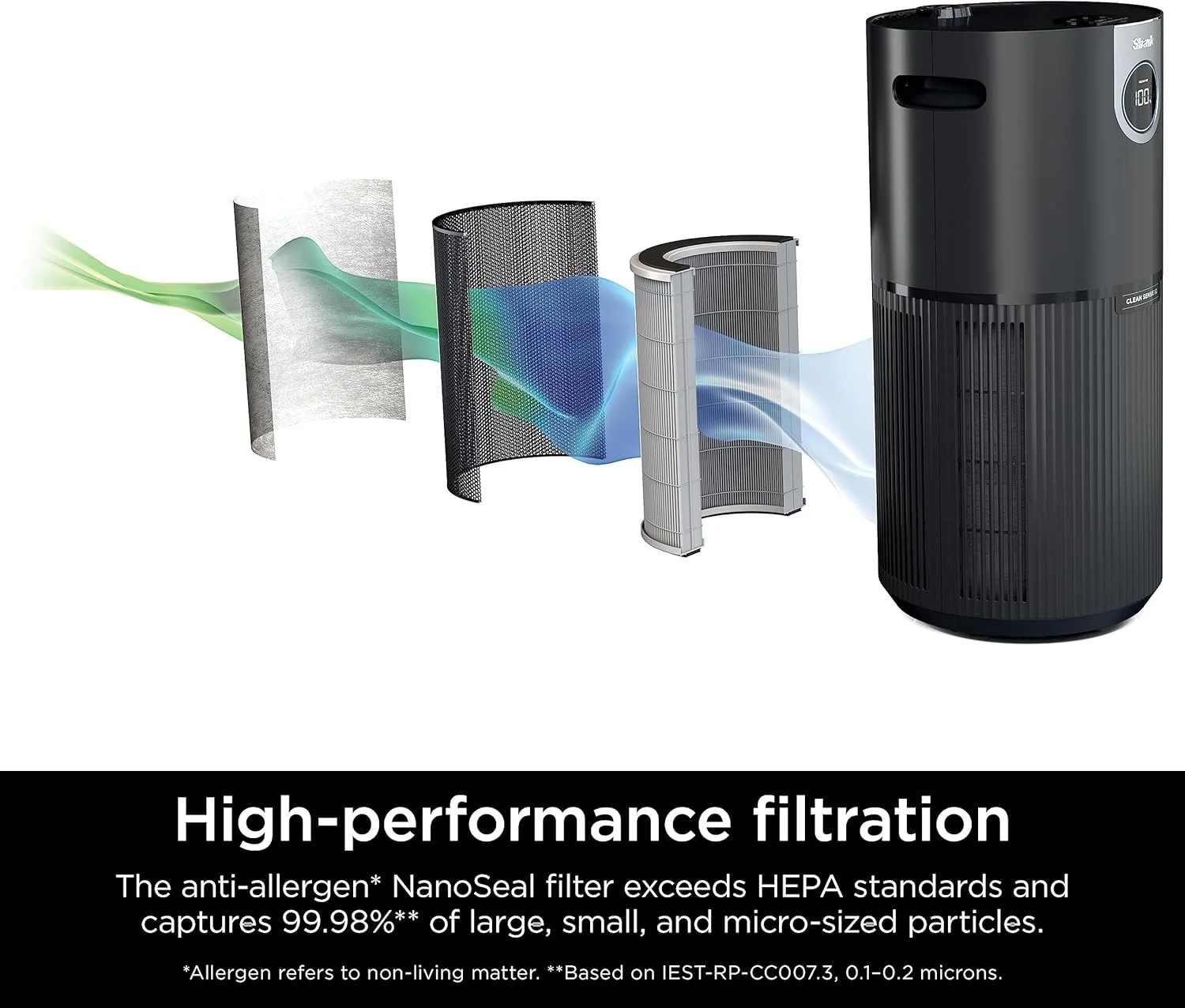 دستگاه تصفیه هوای Shark HP232 Clean Sense Air Purifier MAX با فناوری خنثی کننده بو، مناسب آلرژی، دارای فیلتر HEPA، پوشش 111 متر مربع، مناسب اتاق های بسیار بزرگ و کل خانه، جذب 99.98% ذرات، آلرژن ها، بوها و غیره، خاکستری دستگاه تصفیه هوای Shark HP232 Clean Sense Air Purifier MAX با فناوری خنثی کننده بو، مناسب آلرژی، دارای فیلتر HEPA، پوشش 111 متر مربع، مناسب اتاق های بسیار بزرگ و کل خانه، جذب 99.98% ذرات، آلرژن ها، بوها و غیره، خاکستری