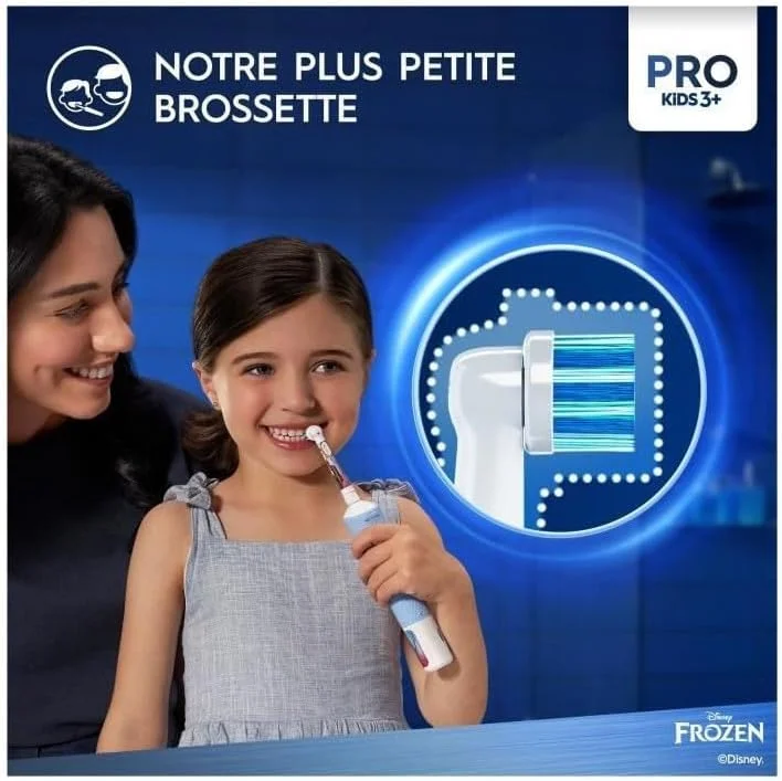 مسواک برقی کودکانه Oral-B Pro Kids Frozen، مناسب کودکان 3 سال به بالا، شامل حالت Sensitiv+ برای مراقبت از دندان، برس های فوق العاده نرم، 1 عدد سری مسواک، 1 عدد جعبه مسافرتی، 4 عدد برچسب، آبی/بنفش مسواک برقی کودکانه Oral-B Pro Kids Frozen، مناسب کودکان 3 سال به بالا، شامل حالت Sensitiv+ برای مراقبت از دندان، برس های فوق العاده نرم، 1 عدد سری مسواک، 1 عدد جعبه مسافرتی، 4 عدد برچسب، آبی/بنفش
