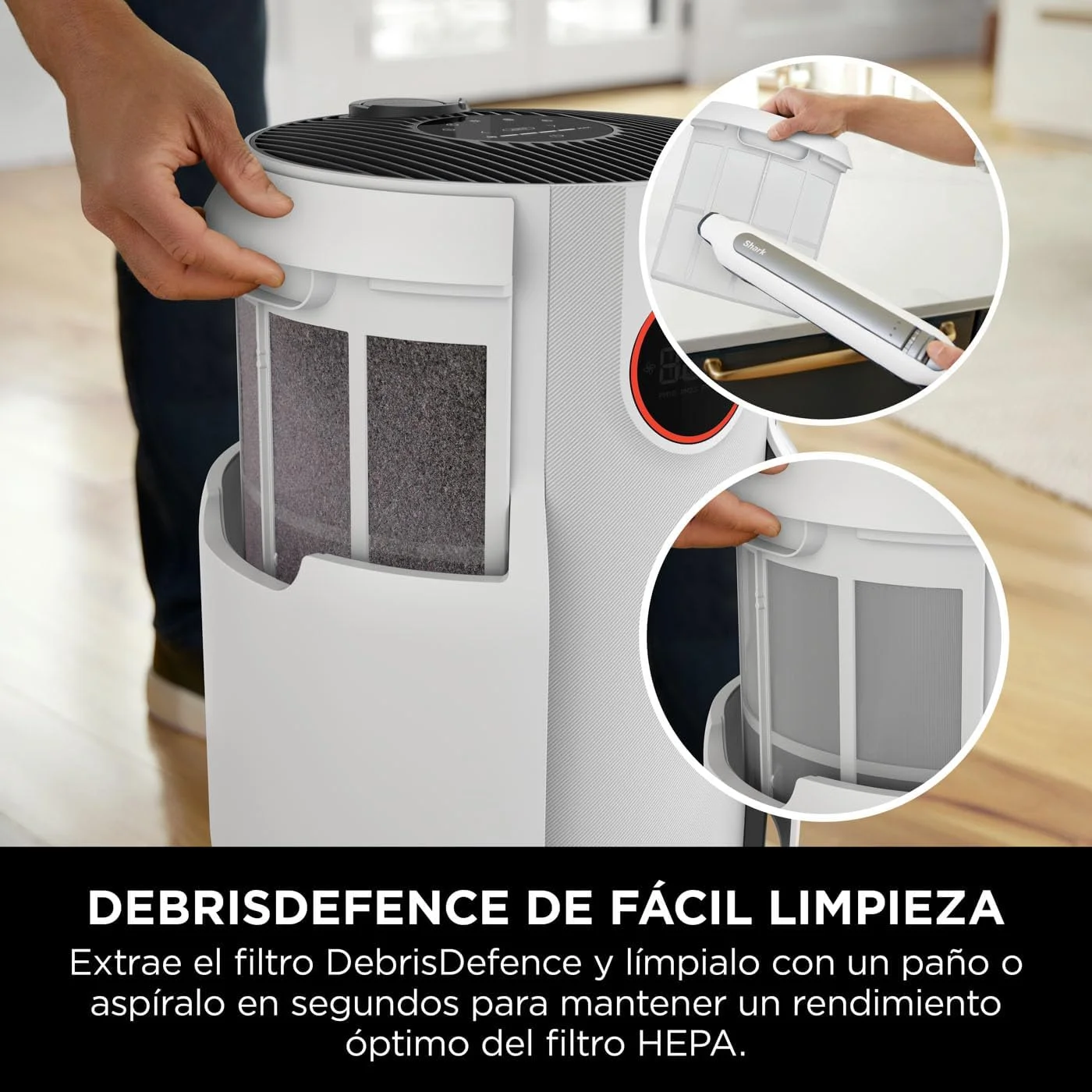 دستگاه تصفیه هوای شارک NeverChange با فیلتر HEPA تا 5 سال، مناسب خانه و اتاق خواب، پوشش دهی 60 متر مربع، جذب 99.97% آلرژن ها، گرده، ذرات حیوانات خانگی، صفحه نمایش LED بی صدا، سفید مدل HP150EU دستگاه تصفیه هوای شارک NeverChange با فیلتر HEPA تا 5 سال، مناسب خانه و اتاق خواب، پوشش دهی 60 متر مربع، جذب 99.97% آلرژن ها، گرده، ذرات حیوانات خانگی، صفحه نمایش LED بی صدا، سفید مدل HP150EU