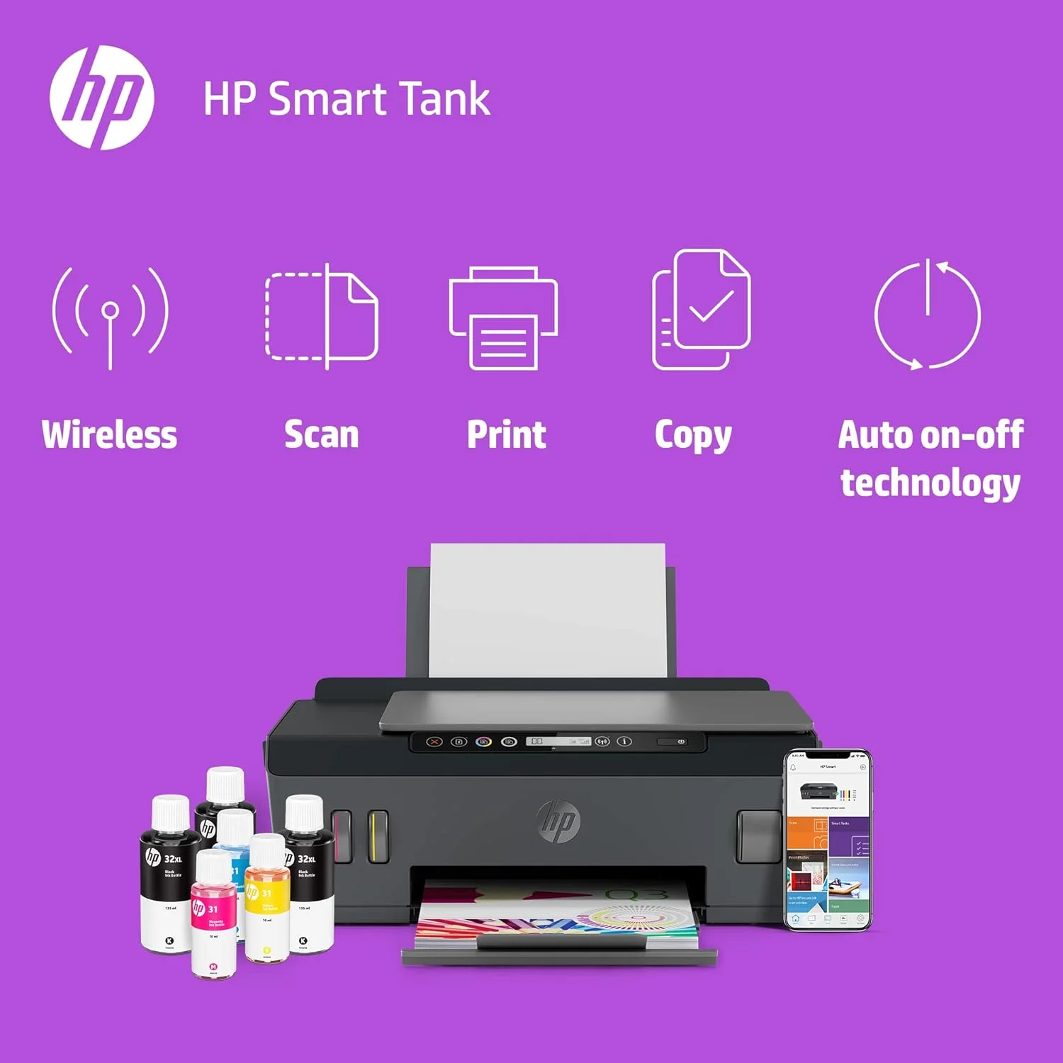 پرینتر چندکاره جوهرافشان بی سیم اچ پی مدل Smart Tank 519 - قرمز/سفید