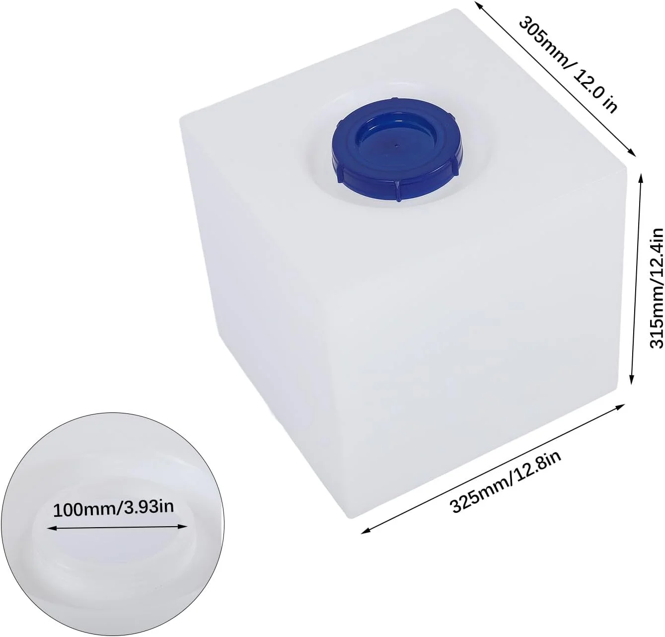 مخزن آب شیرین Akozon، مخزن آب RV با ظرفیت 8 گالن، 32.5x31.5x30.5 سانتی متر، مخزن ذخیره آب شیرین LLDPE با گرید غذایی برای تریلر، کمپر، قایق و قایق تفریحی