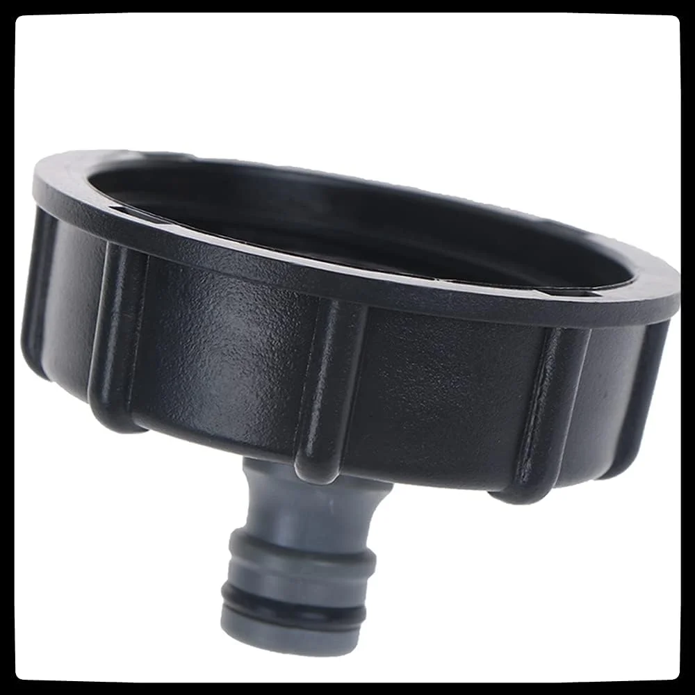 آداپتور تانک IBC مدل NA، بسته 2 عددی، کانکتور IBC S60x6 به شیر آب 4/1 اینچ، درپوش اتصال رزوه درشت، شیر تانک ذخیره سازی، اتصالات شلنگ تانک آب