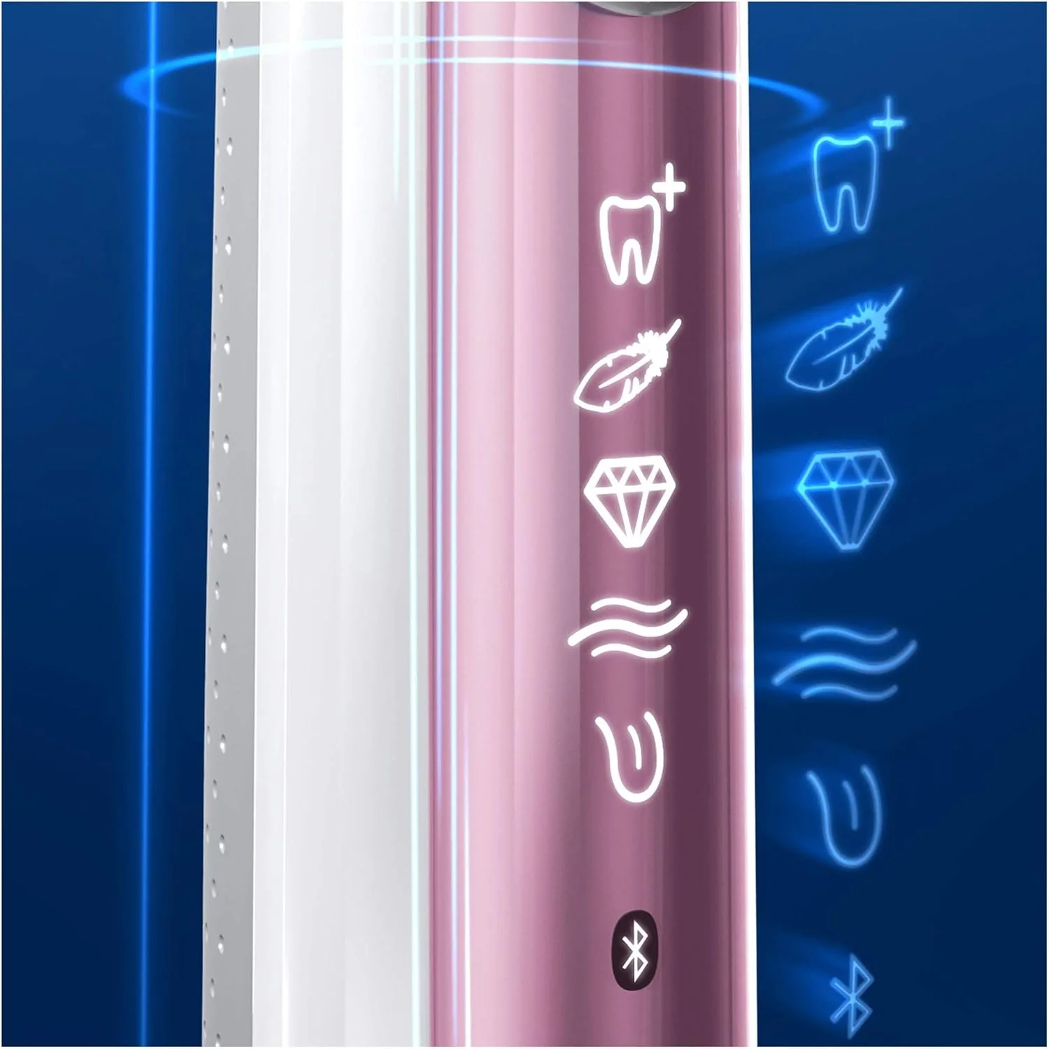 مسواک برقی شارژی Oral-B Genius X، 1 مسواک صورتی ممتاز با هوش مصنوعی، 1 سری جایگزین، 1 کیف مسافرتی با شارژر