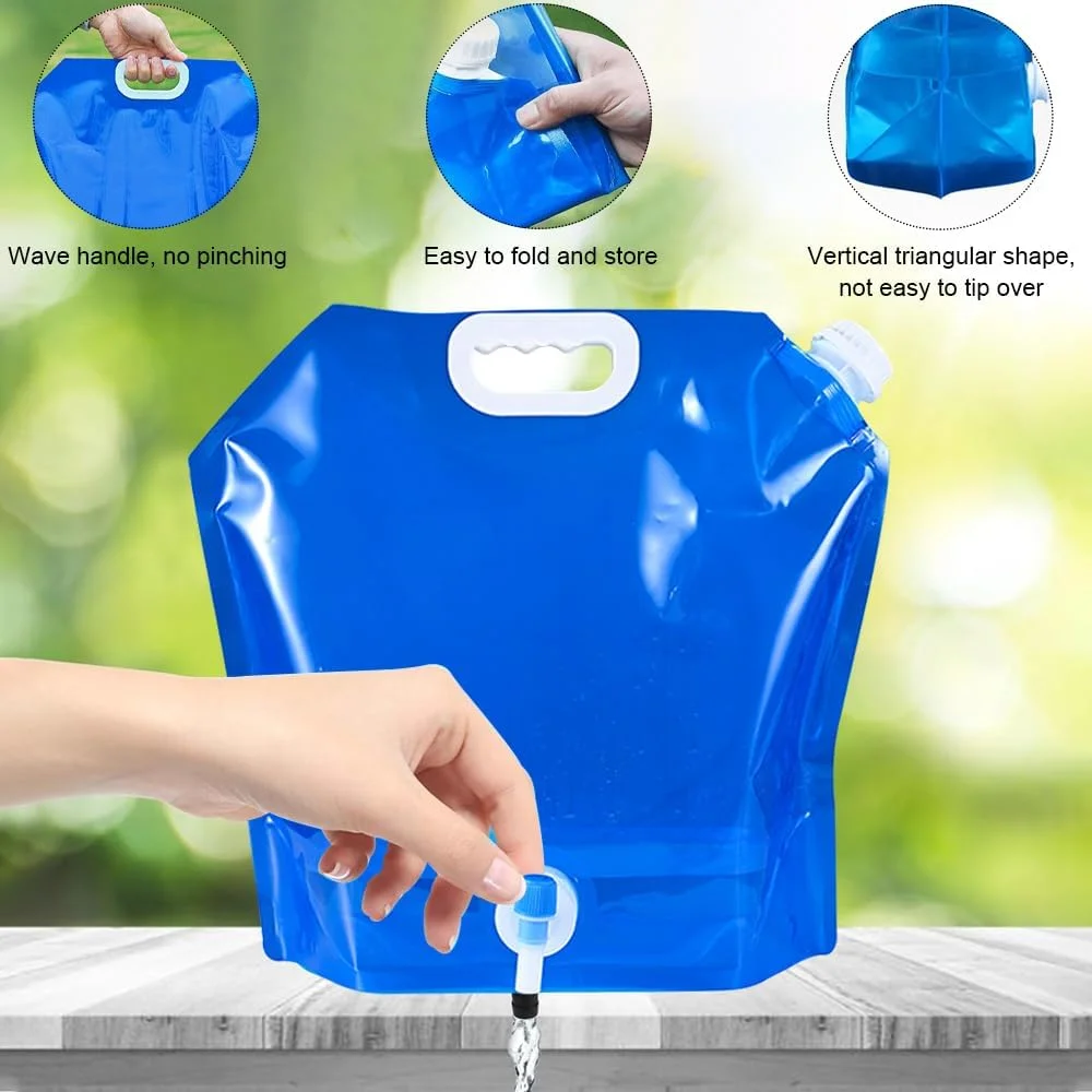 بسته 2 عددی ظروف آب کمپینگ 10 لیتری، کیسه های ذخیره آب قابل حمل، ظرف آب تاشو با شیر، ظرف حمل آب خودرو، کیسه های آب تاشو برای کمپینگ ورزشی، پیاده روی، پیک نیک، باربیکیو (آبی) بسته 2 عددی ظروف آب کمپینگ 10 لیتری، کیسه های ذخیره آب قابل حمل، ظرف آب تاشو با شیر، ظرف حمل آب خودرو، کیسه های آب تاشو برای کمپینگ ورزشی، پیاده روی، پیک نیک، باربیکیو (آبی)