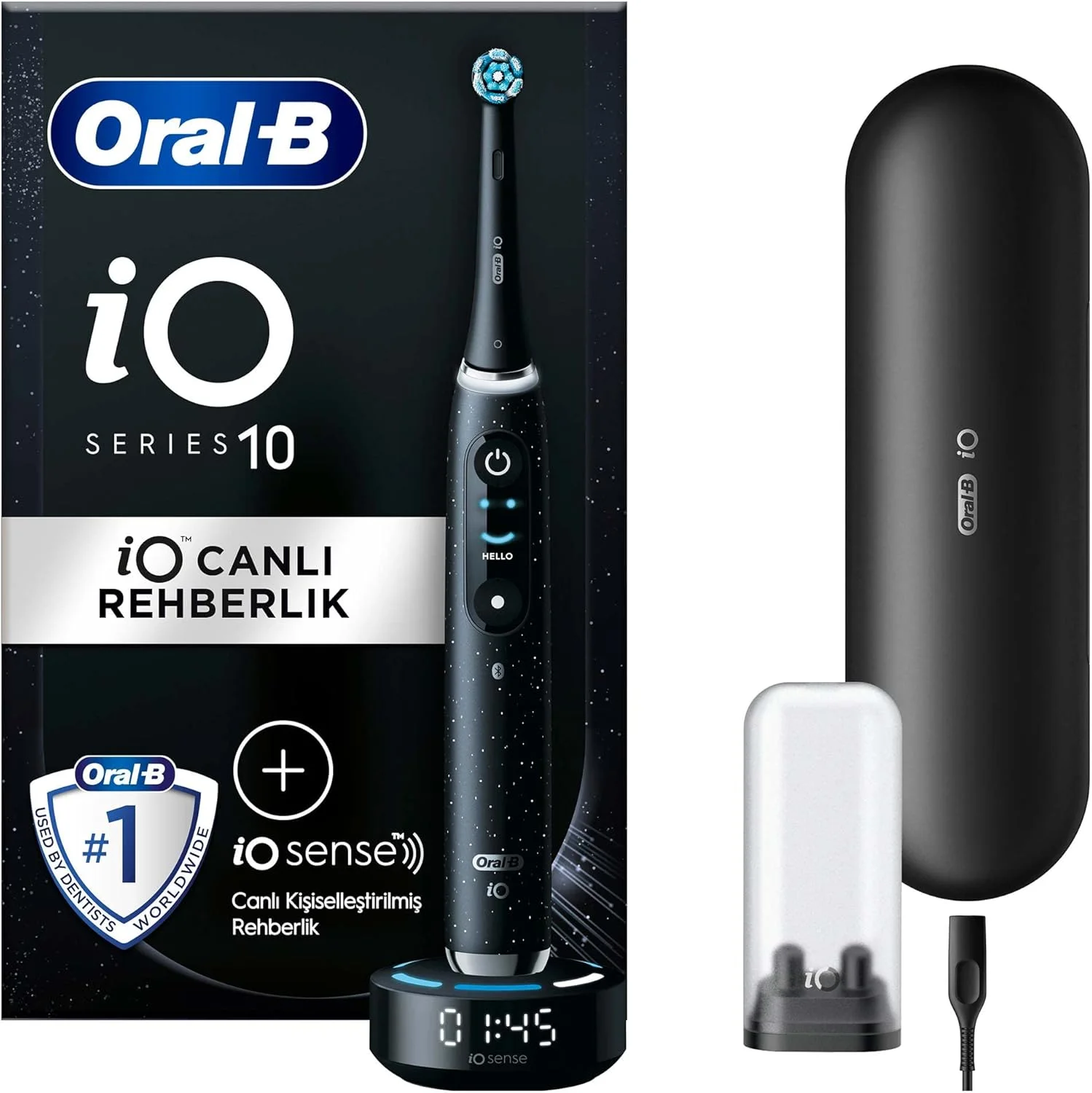 مسواک برقی شارژی اورال-بی iO10 مشکی با iO Sense