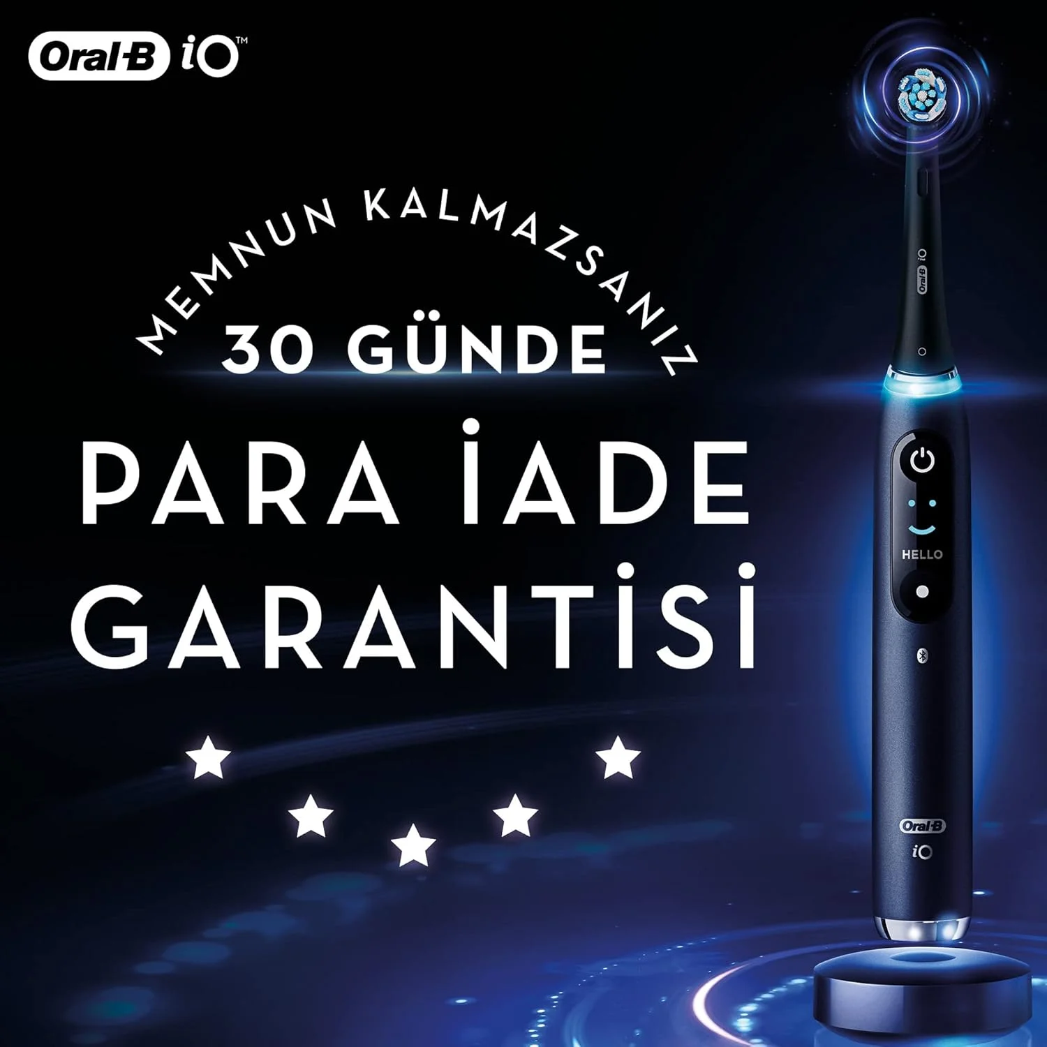 مسواک برقی شارژی اورال-بی iO10 مشکی با iO Sense مسواک برقی شارژی اورال-بی iO10 مشکی با iO Sense