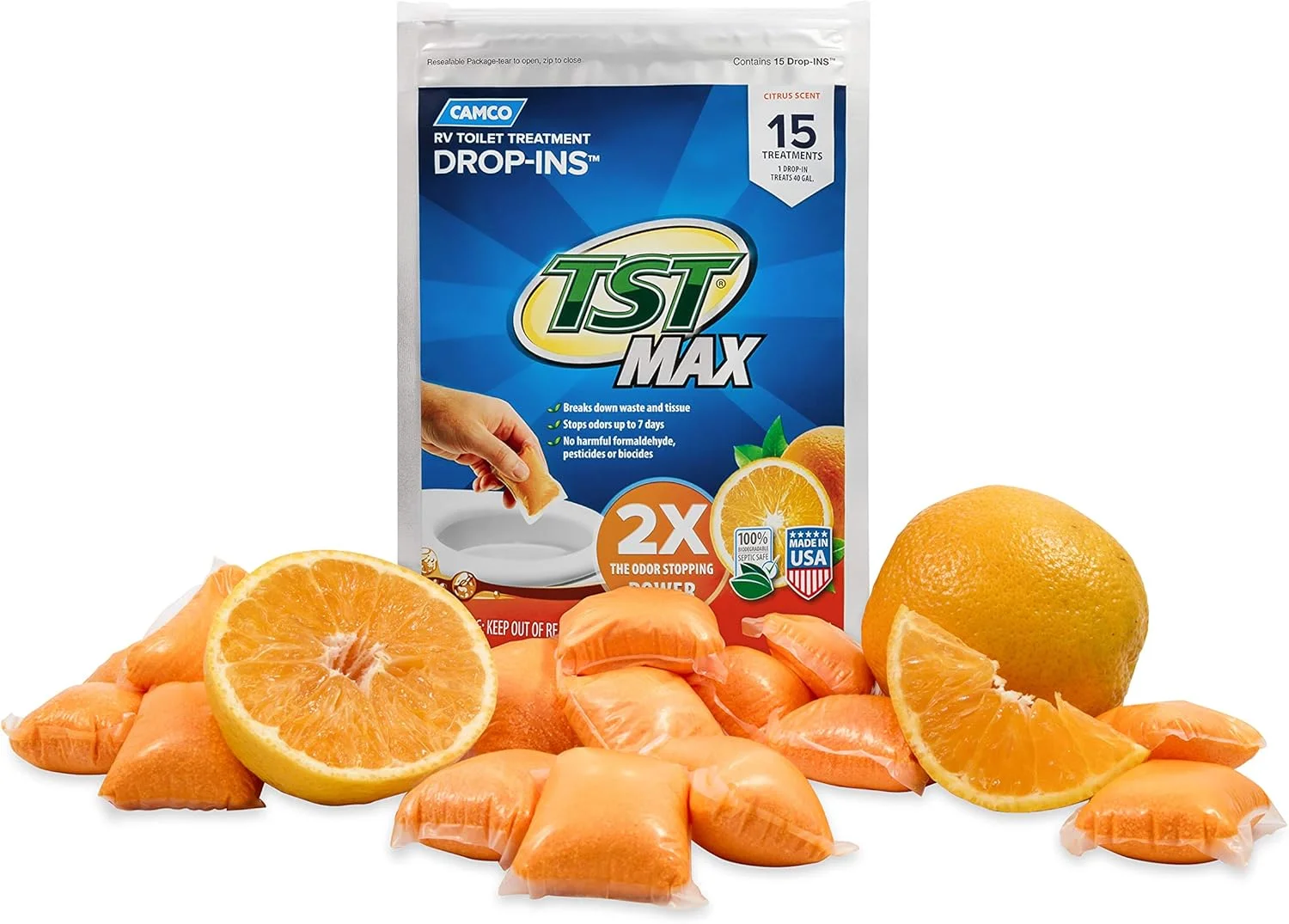 کیت بهداشتی Camco RV برای سیستم مخزن نگهداری شما - شامل شلنگ فاضلاب RhinoFLEX با اتصالات، درزگیرهای ضد نشت، درپوش های ذخیره سازی، دستکش های بهداشتی و TST Drop Ins برای از بین بردن بوهای مخزن نگهداری