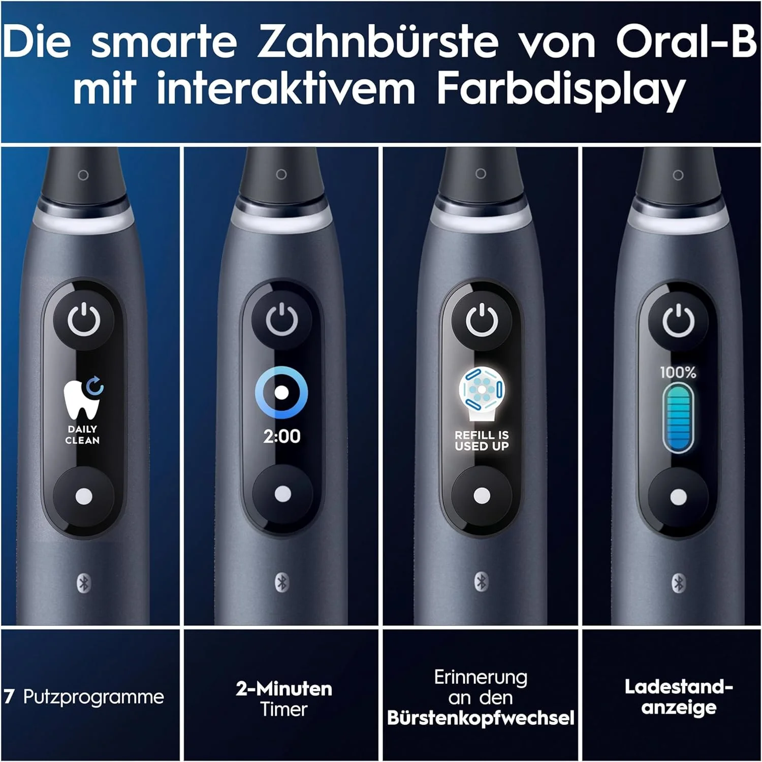 مسواک برقی مشکی Oral-B iO 9 مدل 4210201443889، دارای 3 سری، 1 جعبه مسافرتی شارژ، طراحی شده توسط براون، مشکی مسواک برقی مشکی Oral-B iO 9 مدل 4210201443889، دارای 3 سری، 1 جعبه مسافرتی شارژ، طراحی شده توسط براون، مشکی