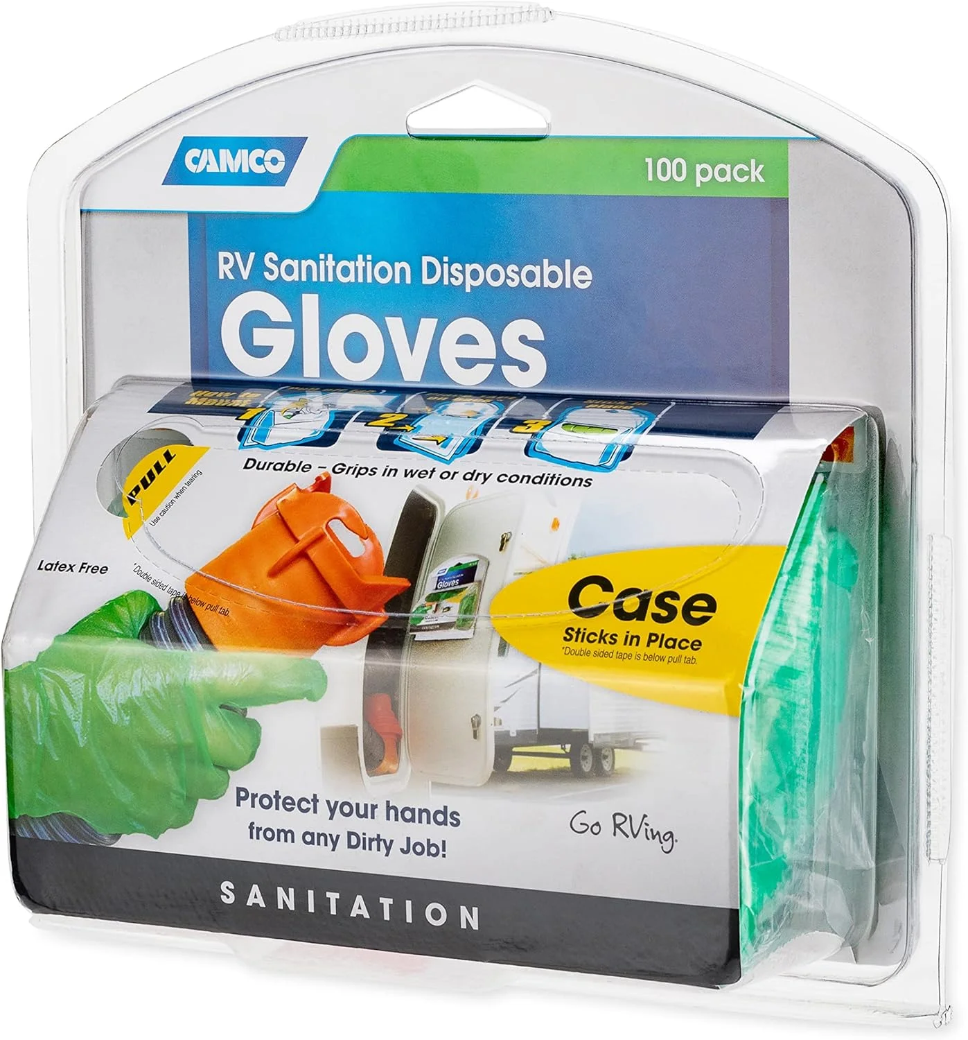 کیت بهداشتی Camco RV برای سیستم مخزن نگهداری شما - شامل شلنگ فاضلاب RhinoFLEX با اتصالات، درزگیرهای ضد نشت، درپوش های ذخیره سازی، دستکش های بهداشتی و TST Drop Ins برای از بین بردن بوهای مخزن نگهداری