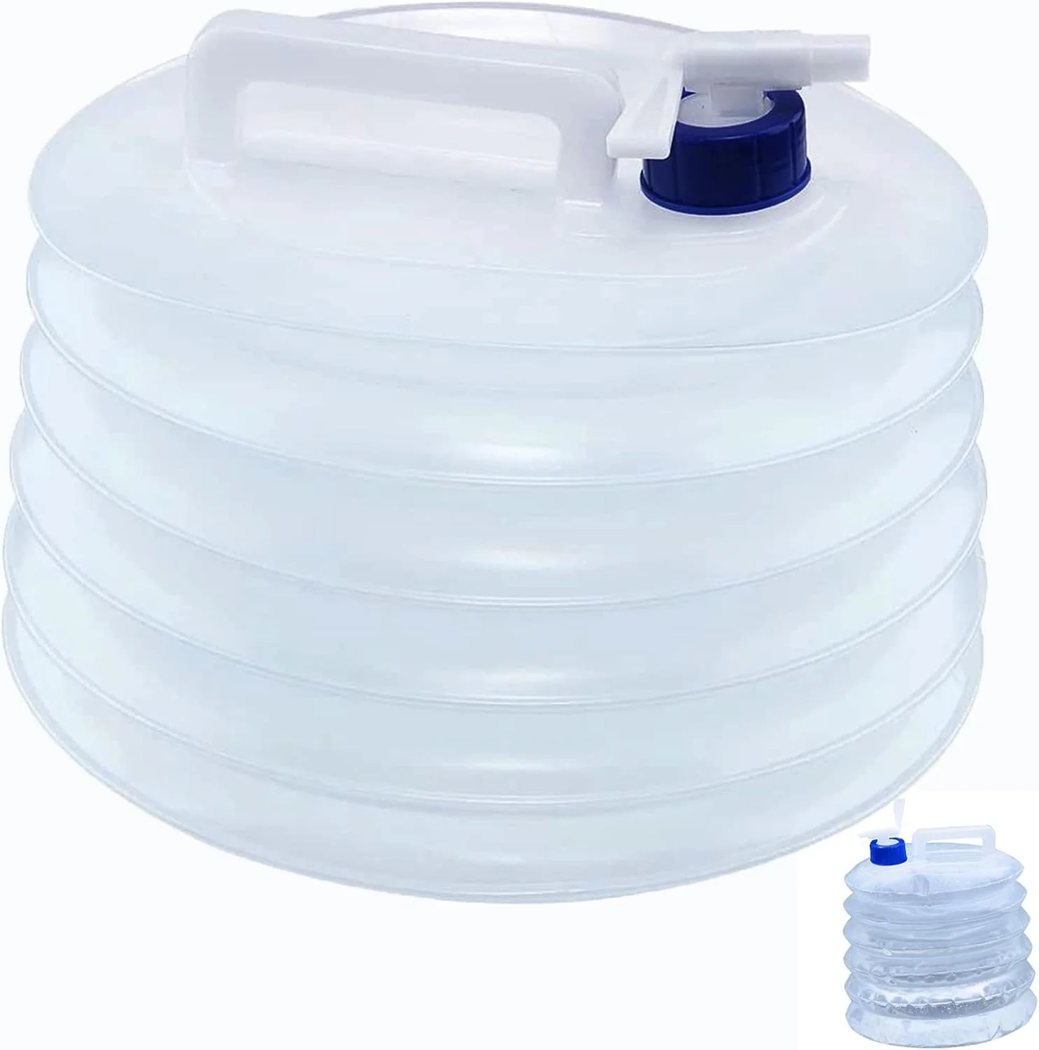 ظرف آب تاشو 5، 10 و 15 لیتری، سطل آب تاشو، حمل کننده آب، مخزن آب قابل حمل و بدون BPA، سطل و قمقمه ذخیره آب برای کاروان، کمپینگ، پیاده روی، مسافرت، باربیکیو و استفاده در فضای باز