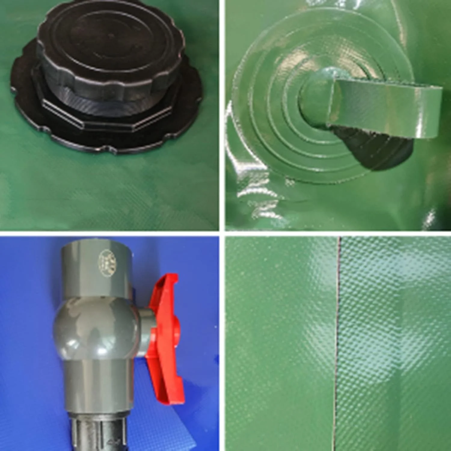 مخزن آب در فضای باز با ظرفیت بالا، مخزن ذخیره آب با شیر روشن-خاموش، مخزن ذخیره آب با ظرفیت بزرگ برای ذخیره آب کشاورزی، مقاومت در برابر خشکی (240 لیتر) WMEIE (رنگ: سبز، اندازه: