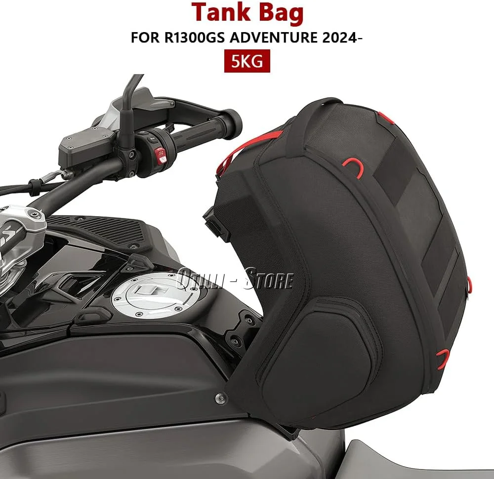 کیف باک ضد آب موتور سیکلت Chaoouyue با حجم 12 لیتر مناسب برای BMW R1300GS Adventure R 1300 GS ADV 2024 2025 کیف نگهداری وسایل سفر کوله پشتی نایلونی مشکی کیف ابزار قابل حمل جلو