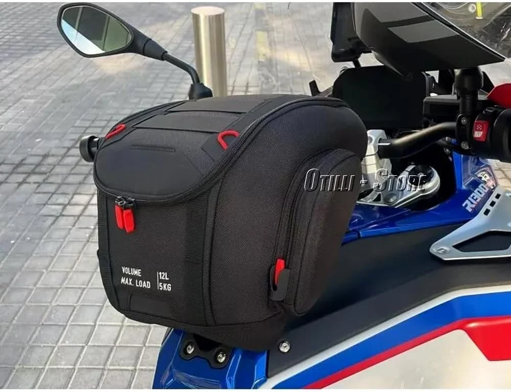 کیف باک ضد آب موتور سیکلت Chaoouyue با حجم 12 لیتر مناسب برای BMW R1300GS Adventure R 1300 GS ADV 2024 2025 کیف نگهداری وسایل سفر کوله پشتی نایلونی مشکی کیف ابزار قابل حمل جلو