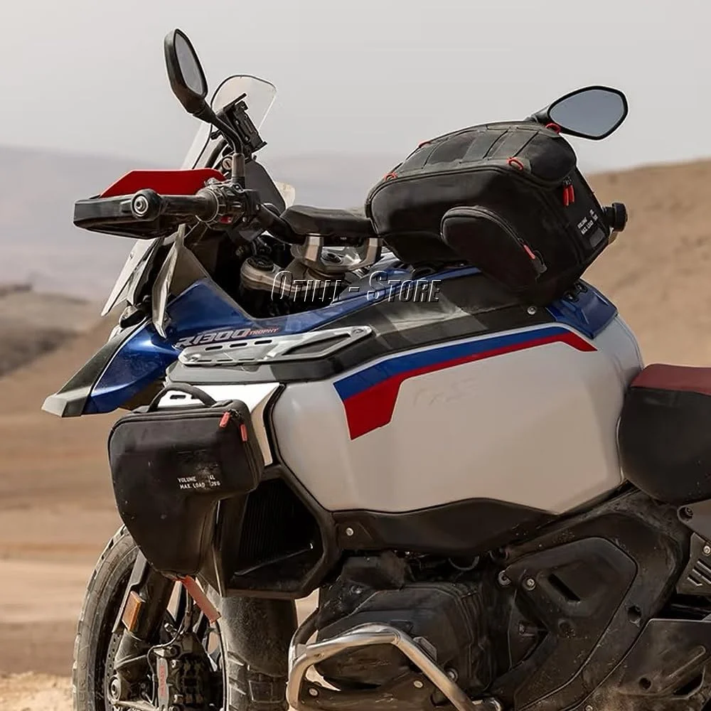 کیف باک ضد آب موتور سیکلت Chaoouyue با حجم 12 لیتر مناسب برای BMW R1300GS Adventure R 1300 GS ADV 2024 2025 کیف نگهداری وسایل سفر کوله پشتی نایلونی مشکی کیف ابزار قابل حمل جلو