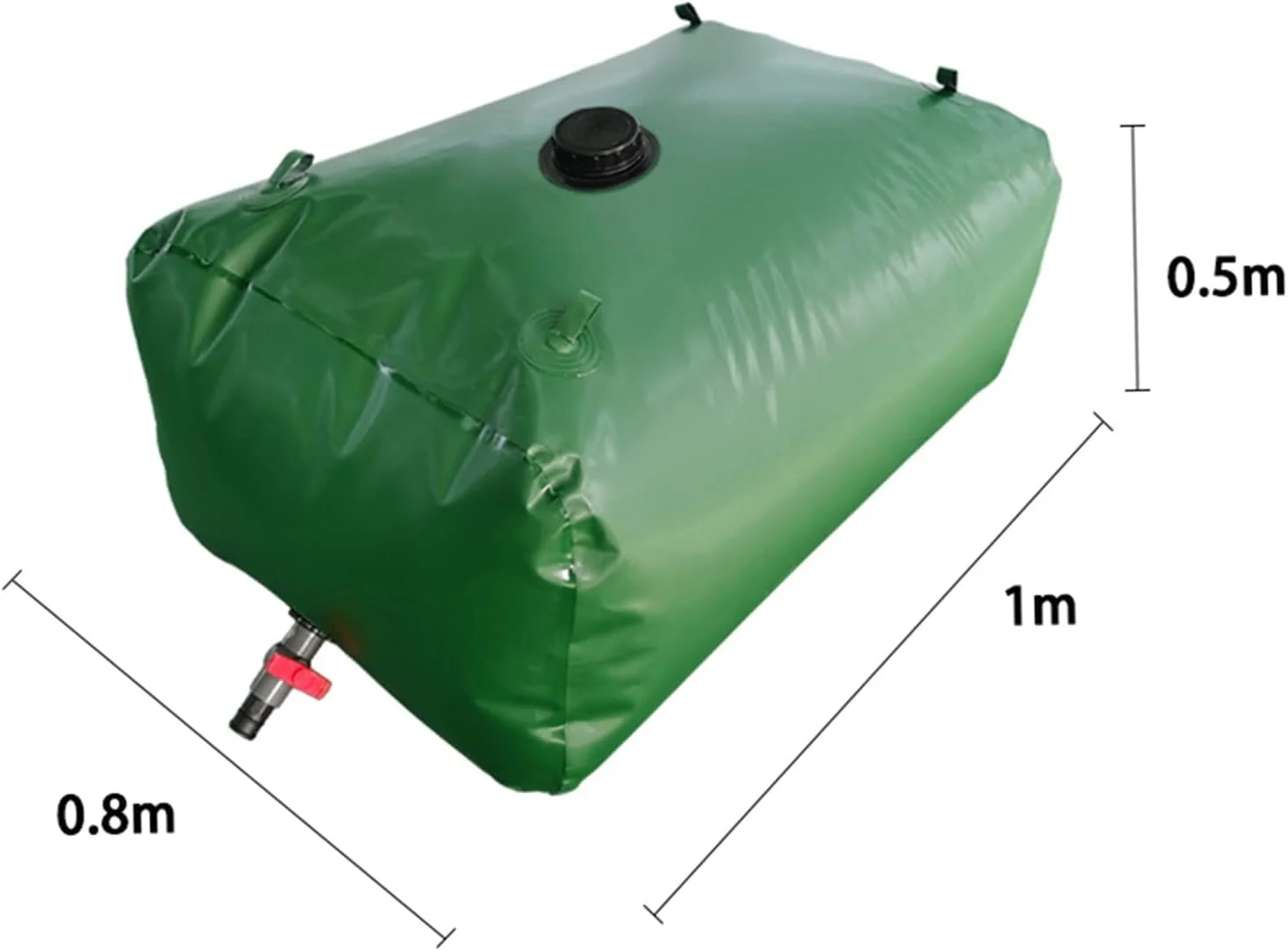 مخزن آب در فضای باز با ظرفیت بالا، مخزن ذخیره آب با شیر روشن-خاموش، مخزن ذخیره آب با ظرفیت بزرگ برای ذخیره آب کشاورزی، مقاومت در برابر خشکی (240 لیتر) WMEIE (رنگ: سبز، اندازه: