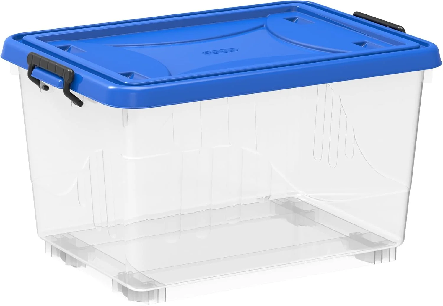 باکس نگهداری پلاستیکی شفاف 22 لیتری Cosmoplast با چرخ و درب قفل‌دار