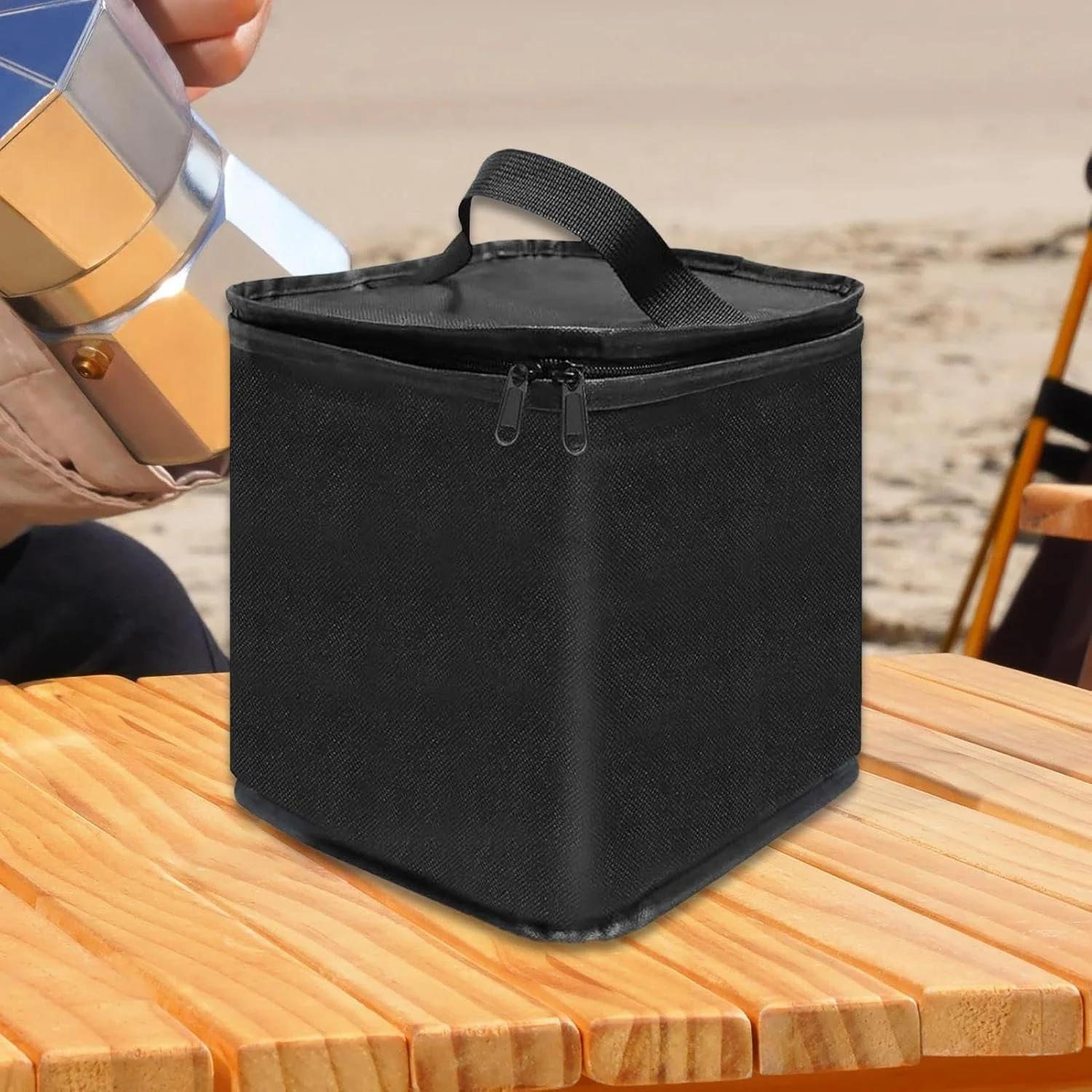 کیف نگهداری مخزن پروپان، دسته محکم برای نگهداری سیلندر پروپان | کیف حمل قابل حمل و سبک وزن برای کمپینگ، کوله گردی و فعالیت های فضای باز