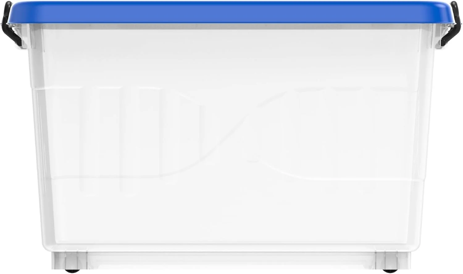 باکس نگهداری پلاستیکی شفاف 22 لیتری Cosmoplast با چرخ و درب قفل‌دار