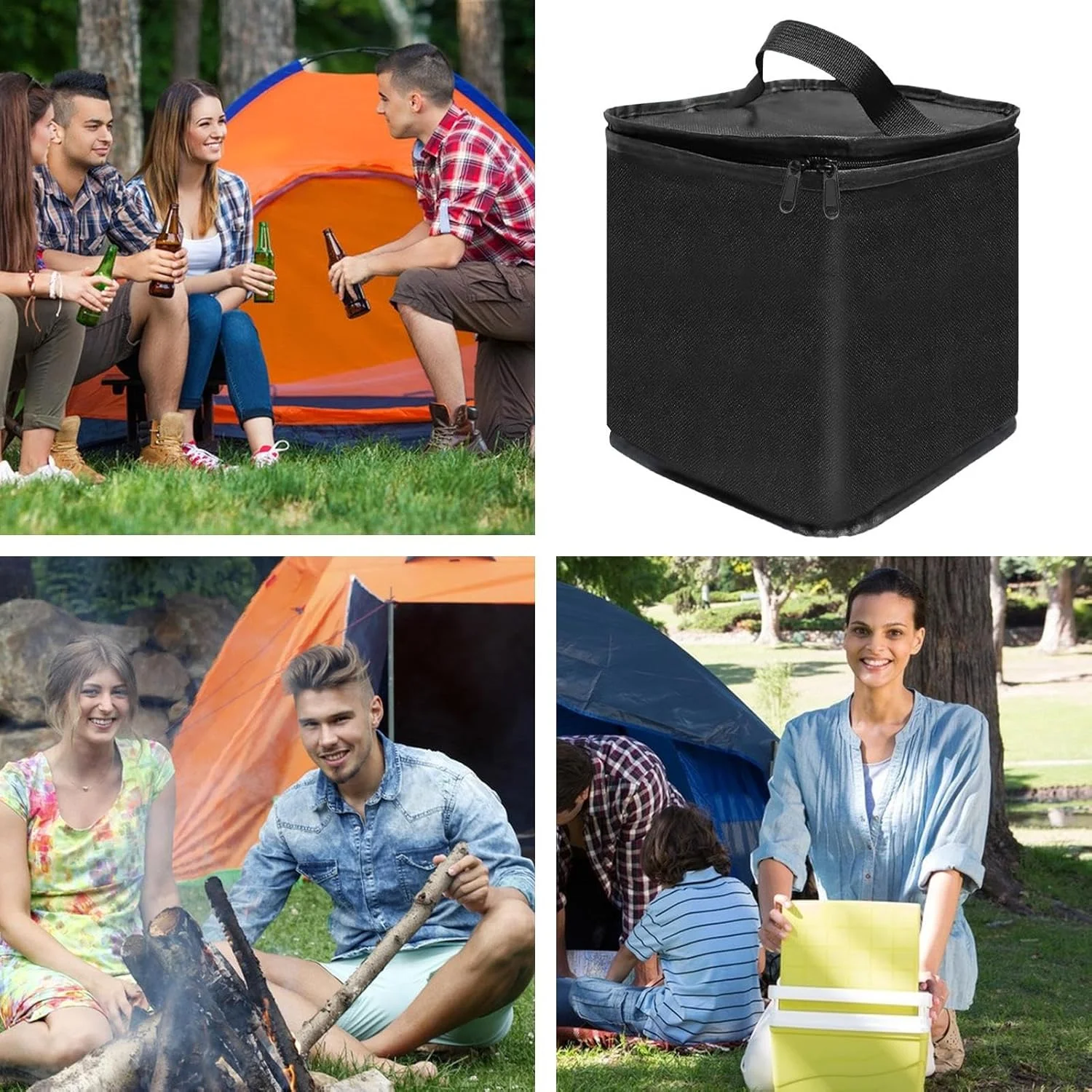 کیف نگهداری مخزن پروپان، دسته محکم برای نگهداری سیلندر پروپان | کیف حمل قابل حمل و سبک وزن برای کمپینگ، کوله گردی و فعالیت های فضای باز