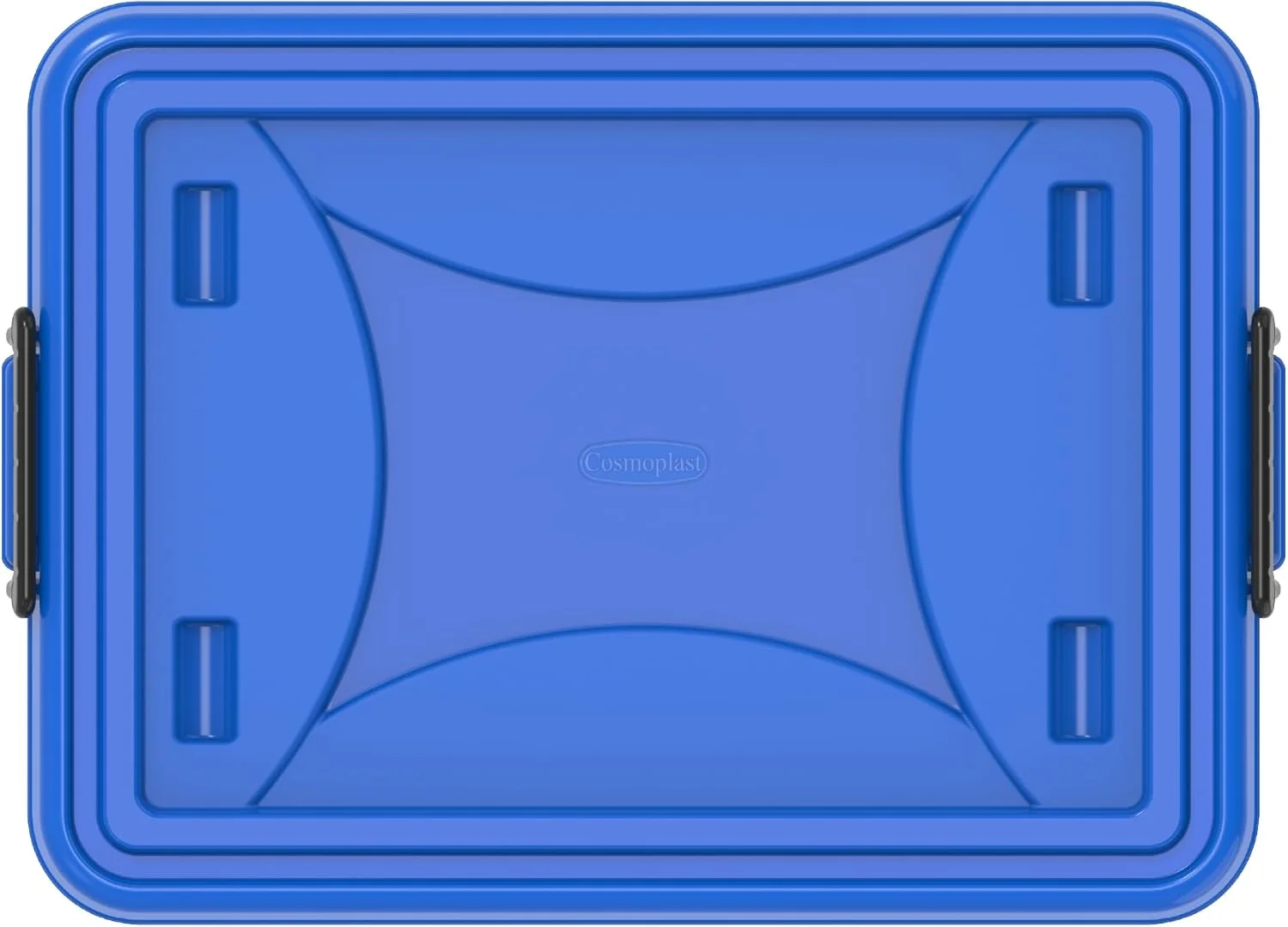 باکس نگهداری پلاستیکی شفاف 22 لیتری Cosmoplast با چرخ و درب قفل‌دار