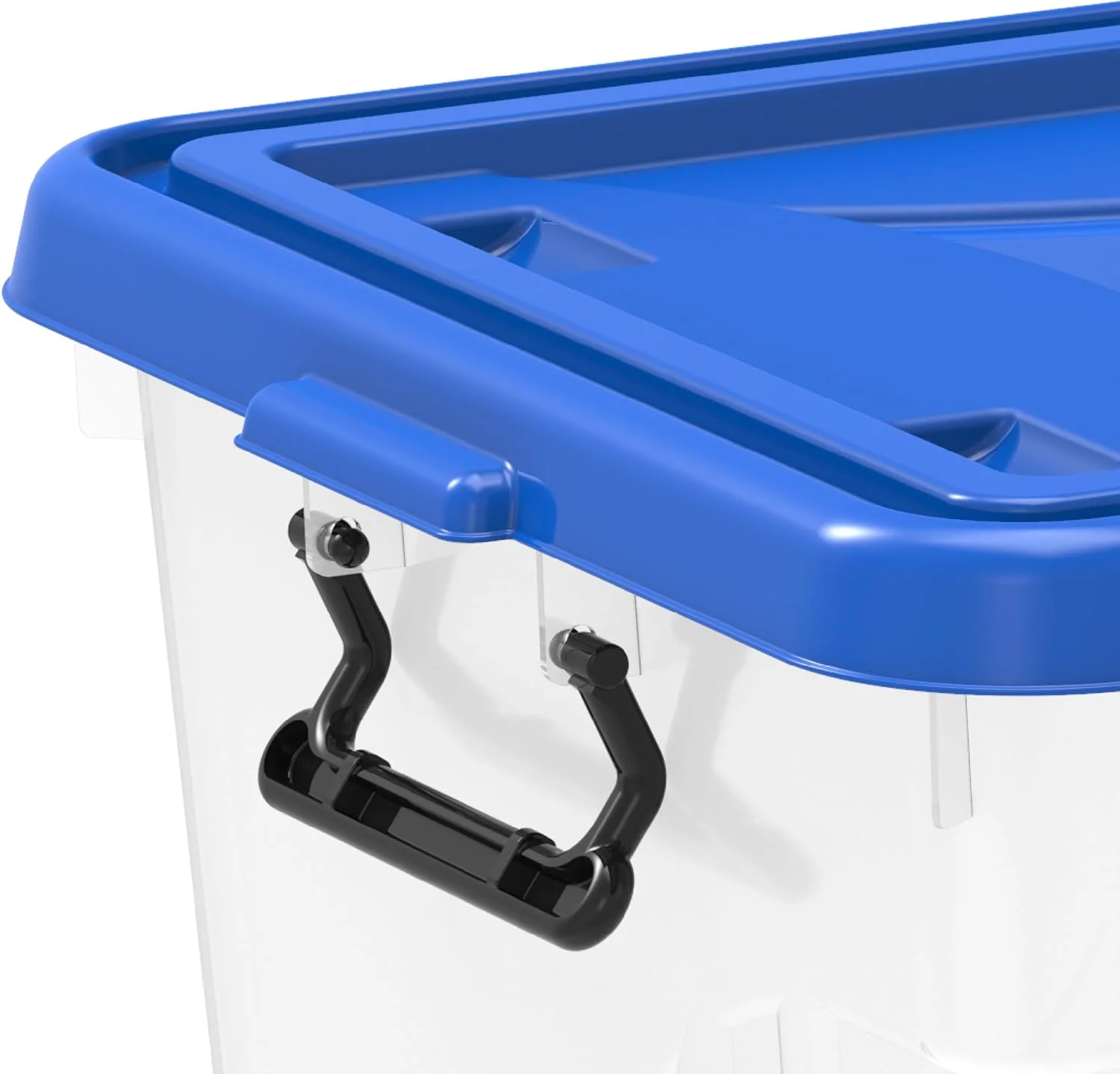 باکس نگهداری پلاستیکی شفاف 22 لیتری Cosmoplast با چرخ و درب قفل‌دار