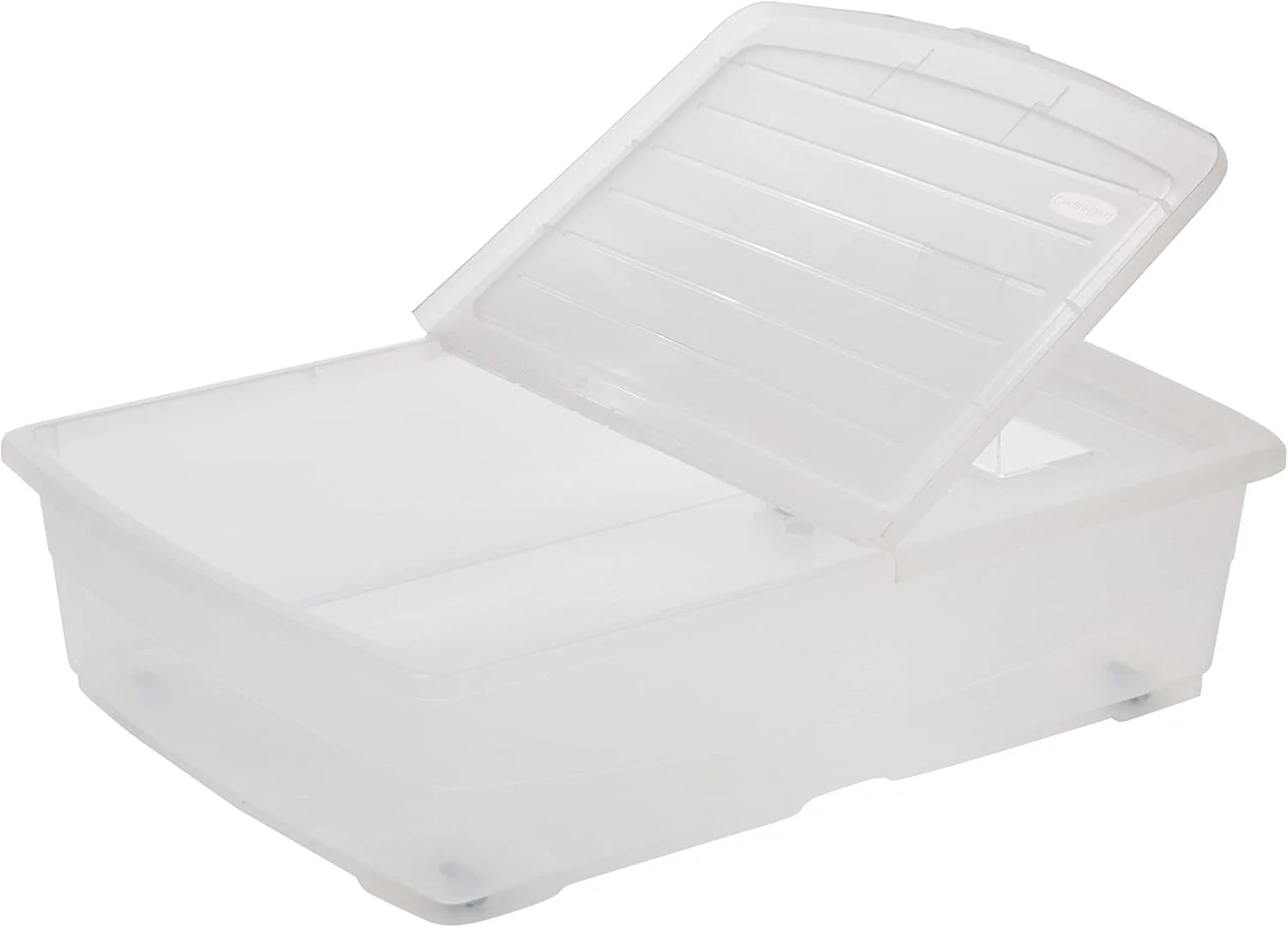 باکس نگهداری پلاستیکی شفاف کازموپلاست به همراه درب، مناسب زیر تخت، 45 لیتر