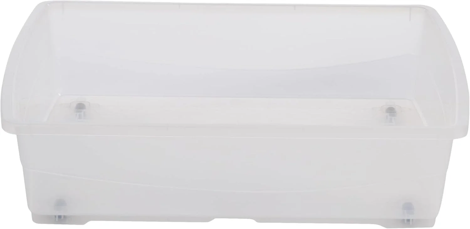 باکس نگهداری پلاستیکی شفاف کازموپلاست به همراه درب، مناسب زیر تخت، 45 لیتر