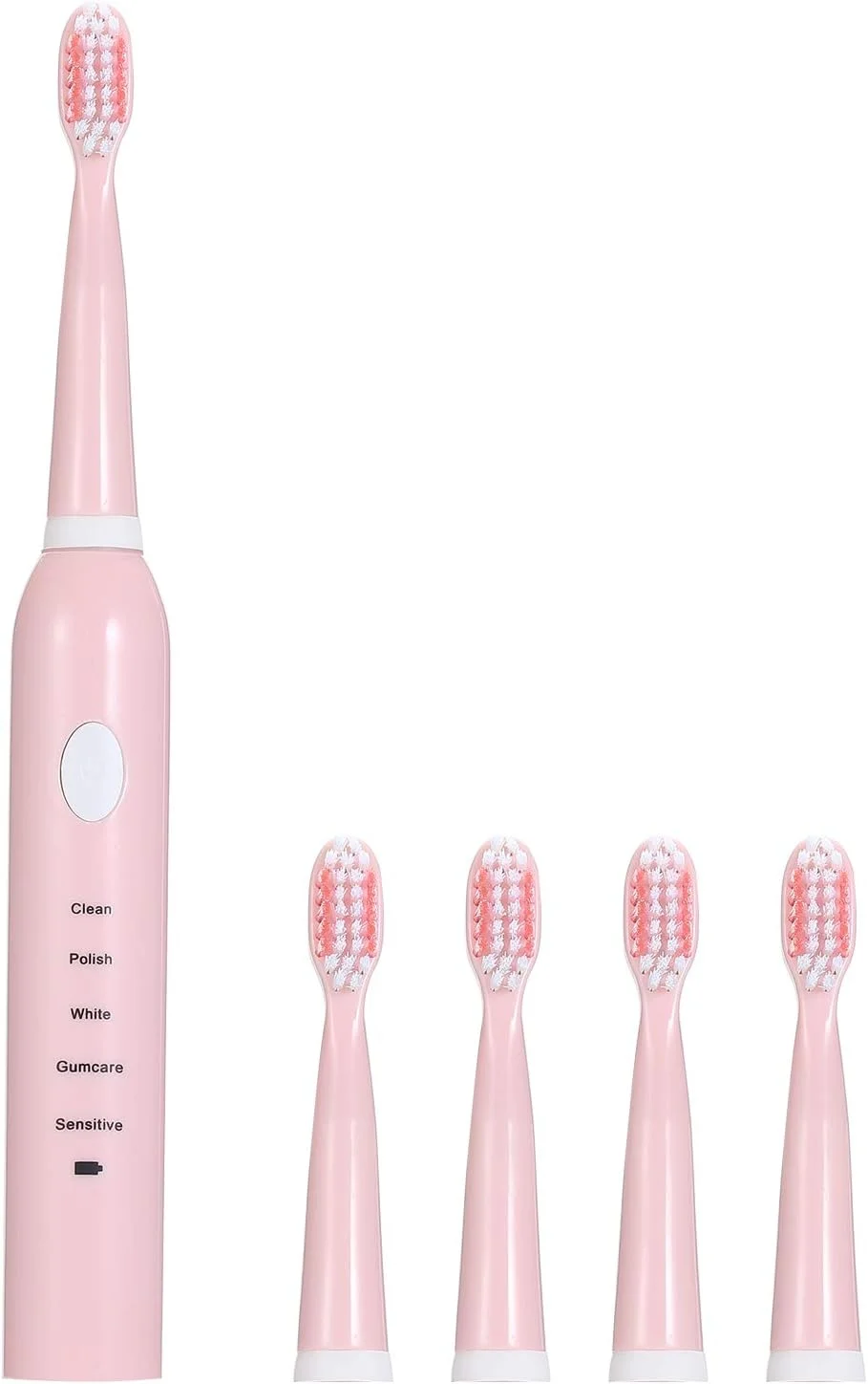مسواک برقی OUNA مدل SA-86، مسواک قابل شارژ USB با فرکانس بالا، صدای کم، تایمر و 5 حالت قابل تنظیم، ضد آب به همراه 4 سری مسواک