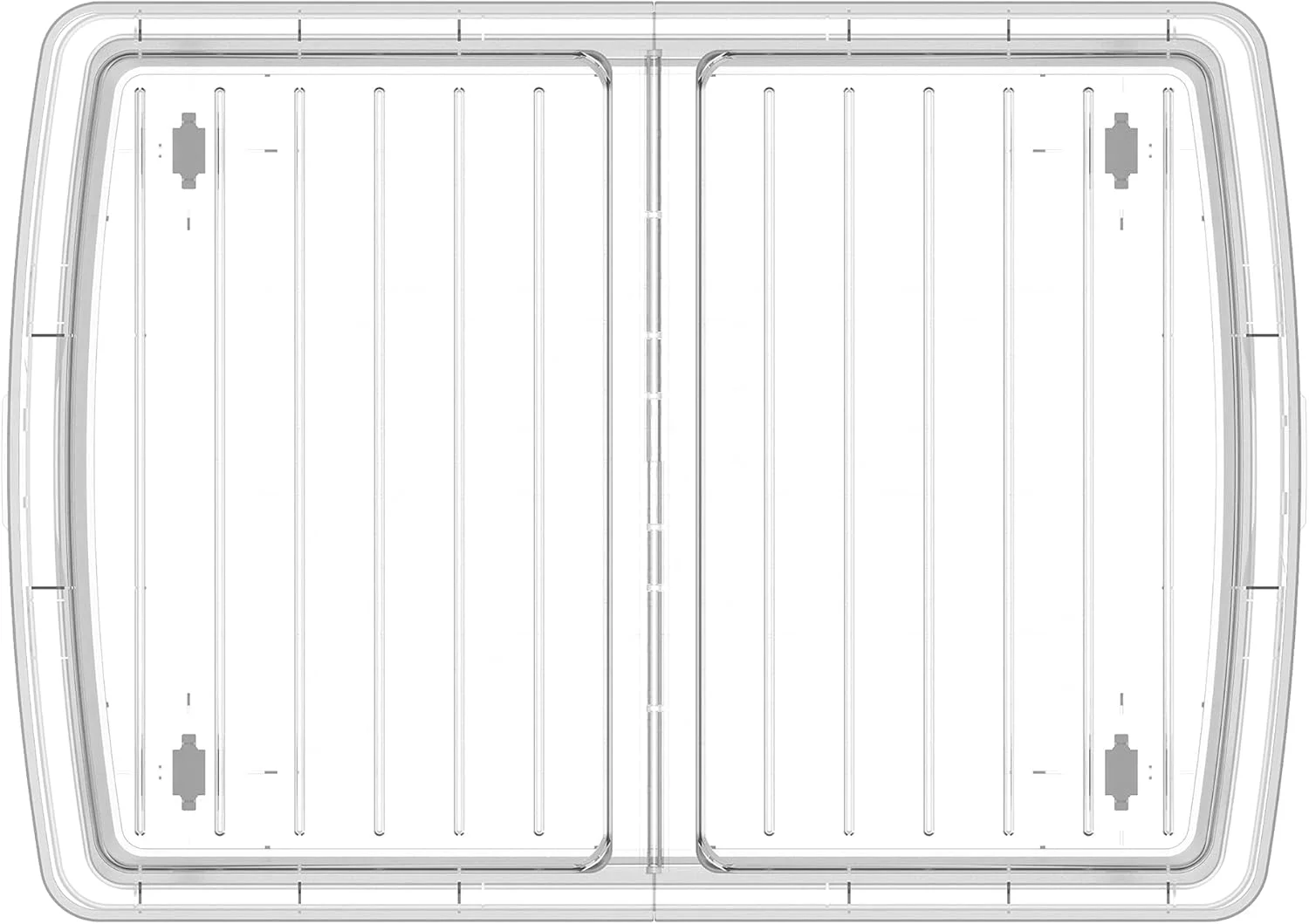 باکس نگهداری پلاستیکی شفاف کازموپلاست به همراه درب، مناسب زیر تخت، 45 لیتر