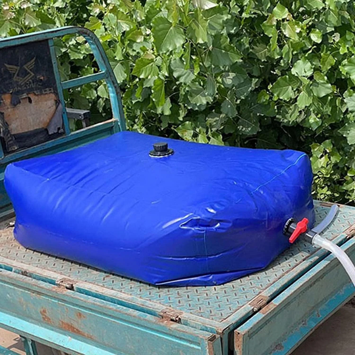 مخازن ذخیره آب با ظرفیت بزرگ، مثانه تاشو آب، تانک آب متحرک قابل حمل در فضای باز، کیسه ذخیره آب PVC قابل استفاده مجدد با شیر برای آبیاری کشاورزی و جمع آوری آب باران