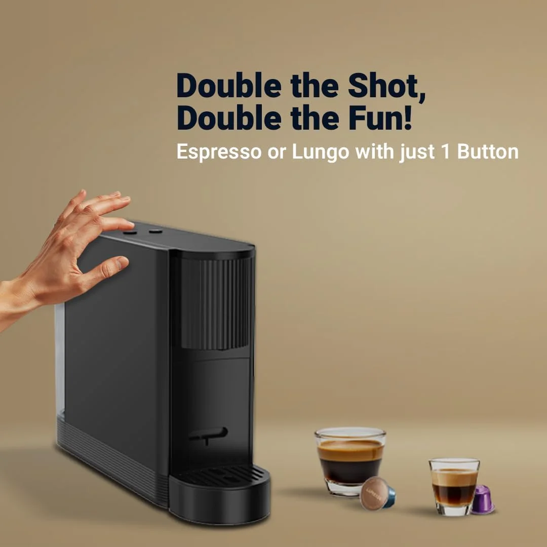 دستگاه قهوه ساز کپسولی اتوماتیک LePresso 20 بار، مخزن آب 500 میلی لیتری، دارای محفظه نگهداری کپسول، سازگار با کپسول های نسپرسو، دستگاه اسپرسو ساز با قابلیت تهیه آسان لاته و کاپوچینو تنها با یک لمس، گرم شدن سریع در 30 ثانیه