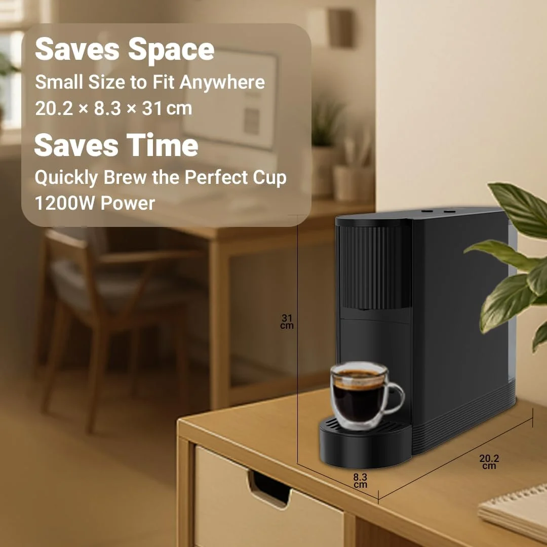 دستگاه قهوه ساز کپسولی اتوماتیک LePresso 20 بار، مخزن آب 500 میلی لیتری، دارای محفظه نگهداری کپسول، سازگار با کپسول های نسپرسو، دستگاه اسپرسو ساز با قابلیت تهیه آسان لاته و کاپوچینو تنها با یک لمس، گرم شدن سریع در 30 ثانیه