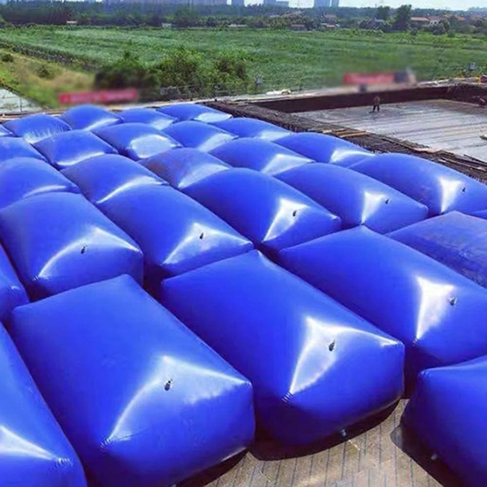 مخازن ذخیره آب با ظرفیت بزرگ، مثانه تاشو آب، تانک آب متحرک قابل حمل در فضای باز، کیسه ذخیره آب PVC قابل استفاده مجدد با شیر برای آبیاری کشاورزی و جمع آوری آب باران