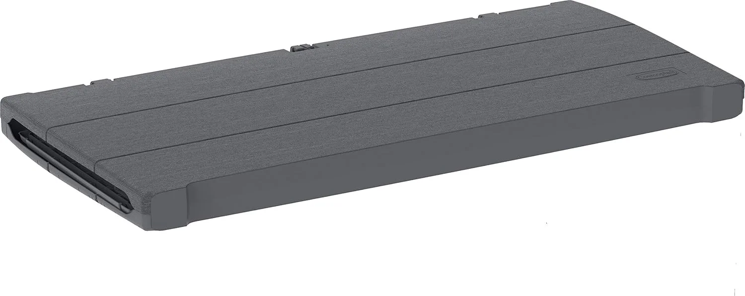 جعبه ذخیره سازی عرشه طرح چوب سدر پلاستیکی Cosmoplast، 270 لیتر، مناسب برای فضای داخلی و خارجی، خاکستری تیره جعبه ذخیره سازی عرشه طرح چوب سدر پلاستیکی Cosmoplast، 270 لیتر، مناسب برای فضای داخلی و خارجی، خاکستری تیره