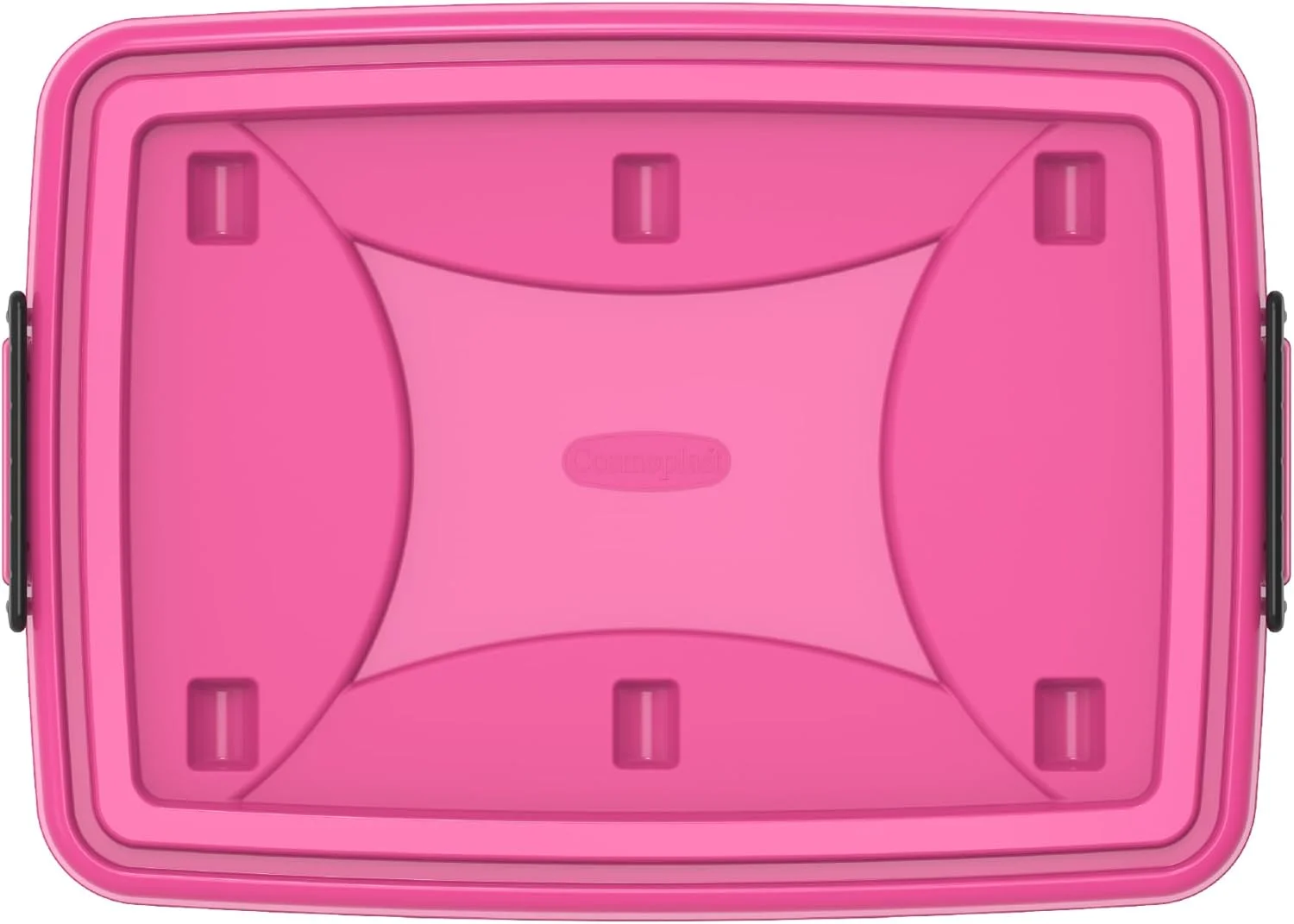 باکس نگهداری پلاستیکی شفاف 132 لیتری Cosmoplast با چرخ و درب قفل‌دار