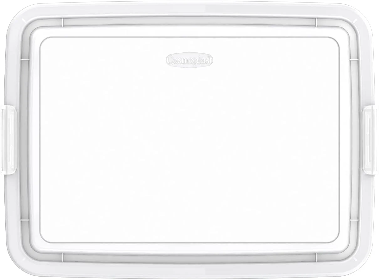 جعبه نگهداری پلاستیکی درب دار Cosmoplast، 15 لیتر