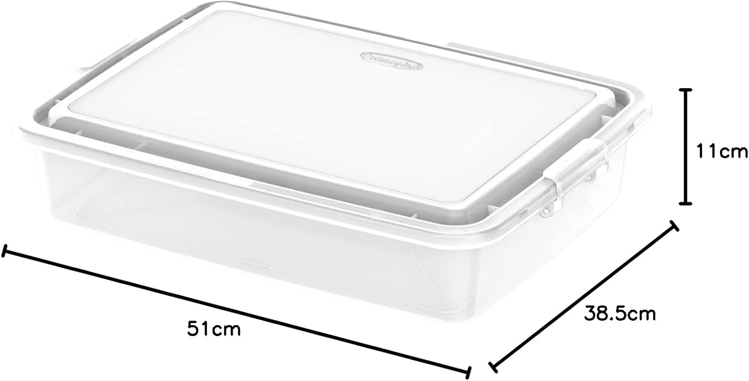 جعبه نگهداری پلاستیکی درب دار Cosmoplast، 15 لیتر