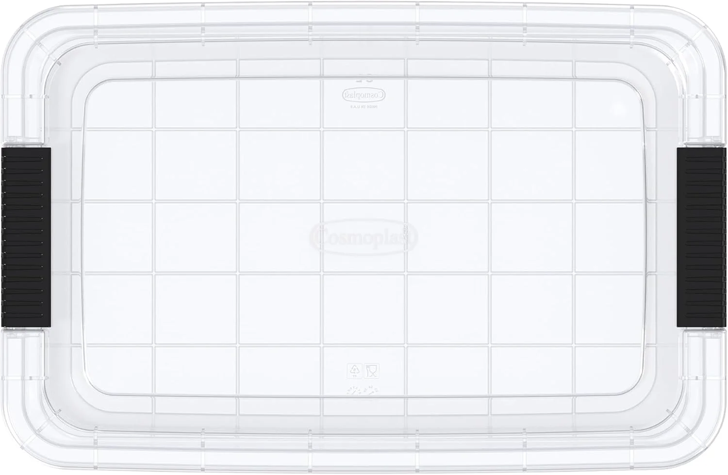 باکس نگهداری پلاستیکی شفاف 8 لیتری Cosmoplast با درب قفل‌دار