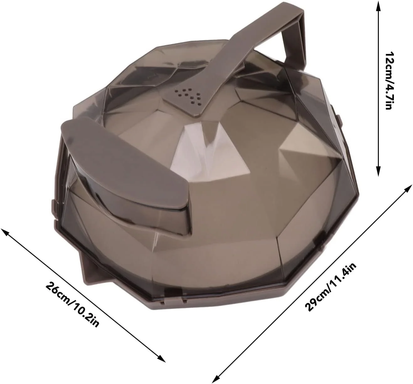 روکش گرم کننده مایکروویو کودن، محافظ پاشش غذا با دسته بلند مقاوم در برابر حرارت بالا و مخزن ذخیره آب برای آشپزخانه (رنگ قهوه ای)