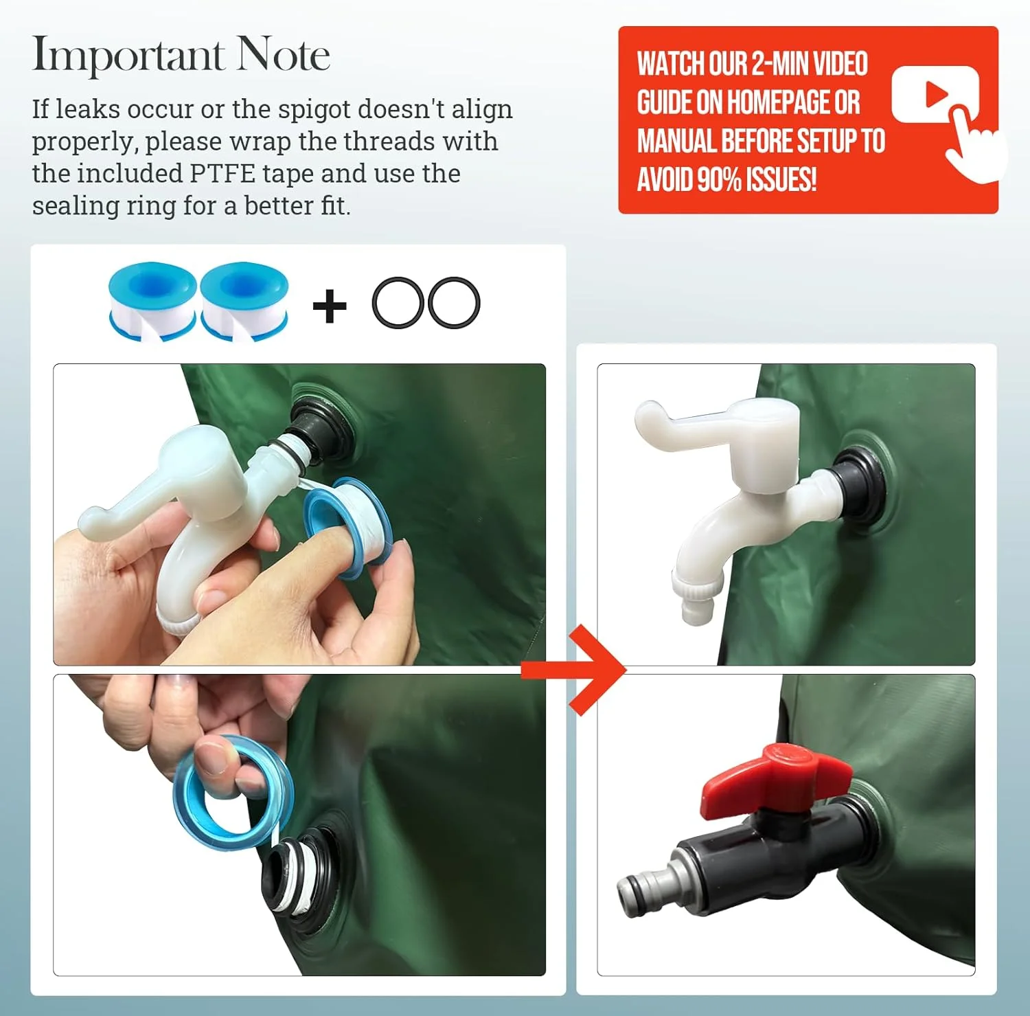 مخزن تاشو جمع آوری آب باران 378 لیتری، مخزن قابل حمل جمع آوری آب باران SKM برای باغ/فضای باز/چمن، سیستم جمع آوری آب باران PVC، مخزن ذخیره آب با شیر و کیت سرریز، سبز