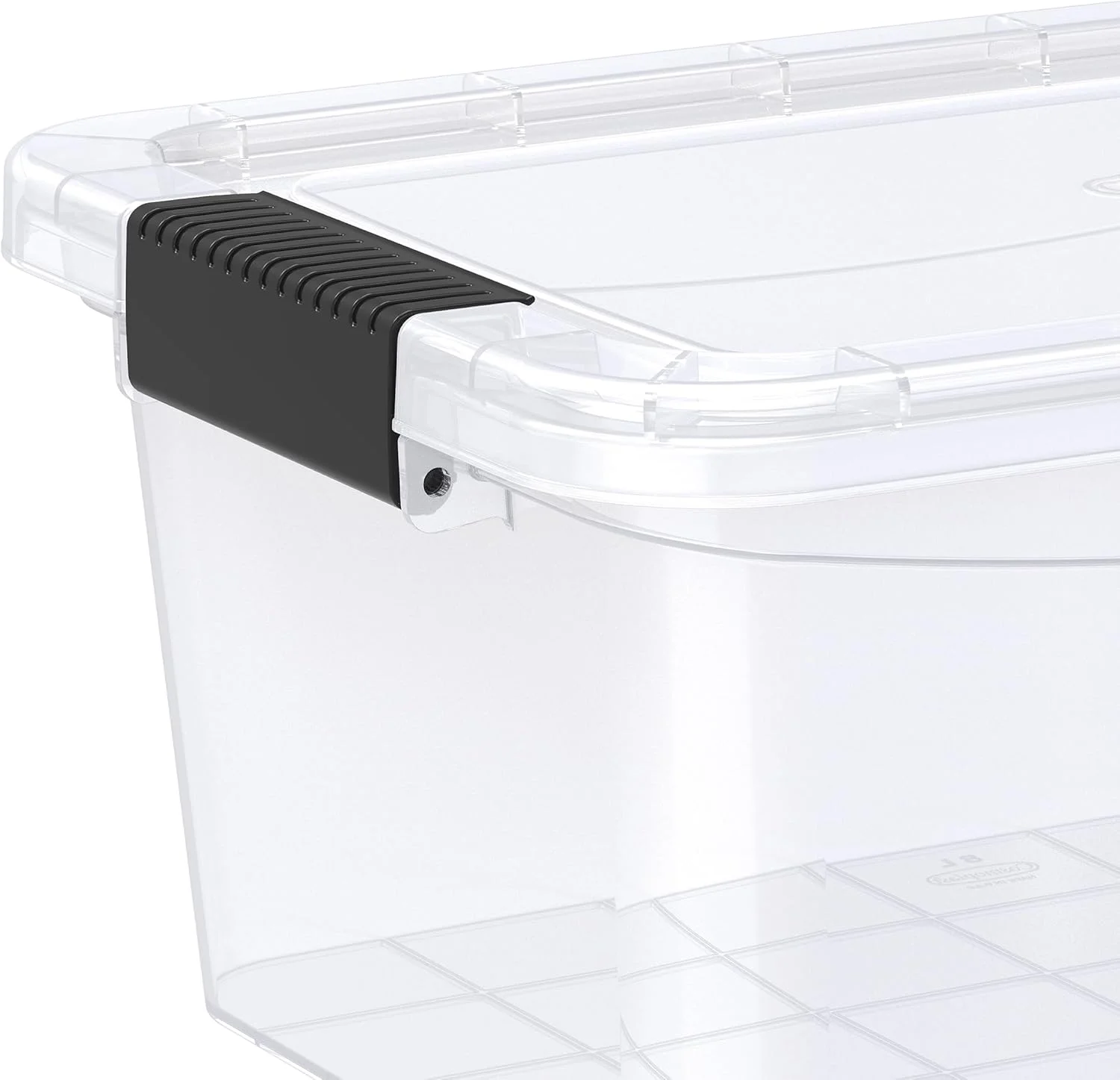 باکس نگهداری پلاستیکی شفاف 8 لیتری Cosmoplast با درب قفل‌دار