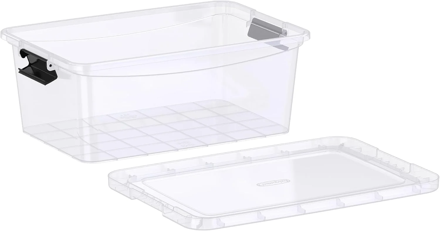 باکس نگهداری پلاستیکی شفاف 13 لیتری Cosmoplast با درب قفلدار باکس نگهداری پلاستیکی شفاف 13 لیتری Cosmoplast با درب قفلدار