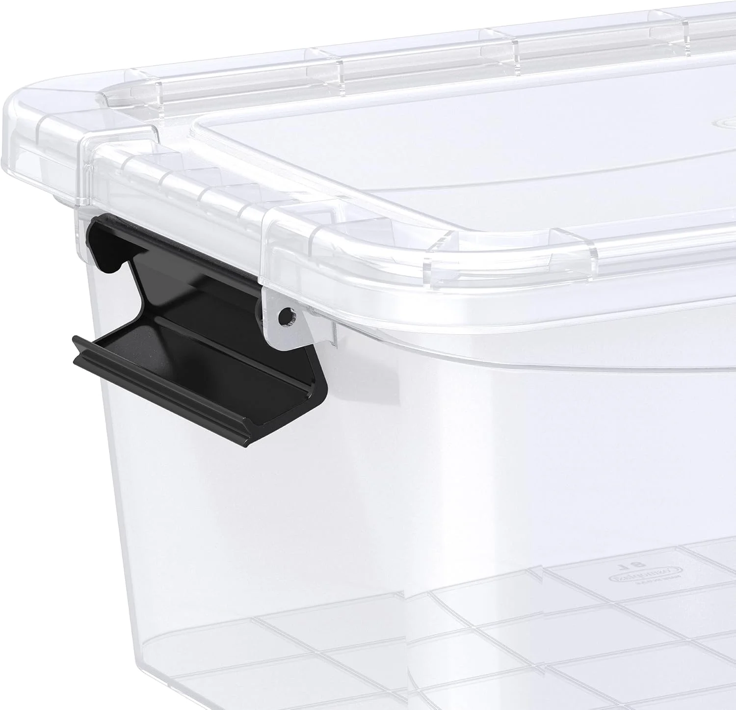 باکس نگهداری پلاستیکی شفاف 8 لیتری Cosmoplast با درب قفل‌دار