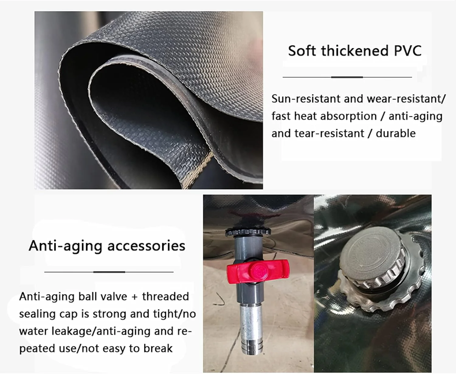 مخزن آب تاشو، کیسه مثانه آب انعطاف پذیر، مخزن ذخیره آب با ظرفیت بزرگ و شیر روشن/خاموش، ظرف ذخیره آب قابل استفاده مجدد برای انتقال و تحویل آب اضطراری جایگزین