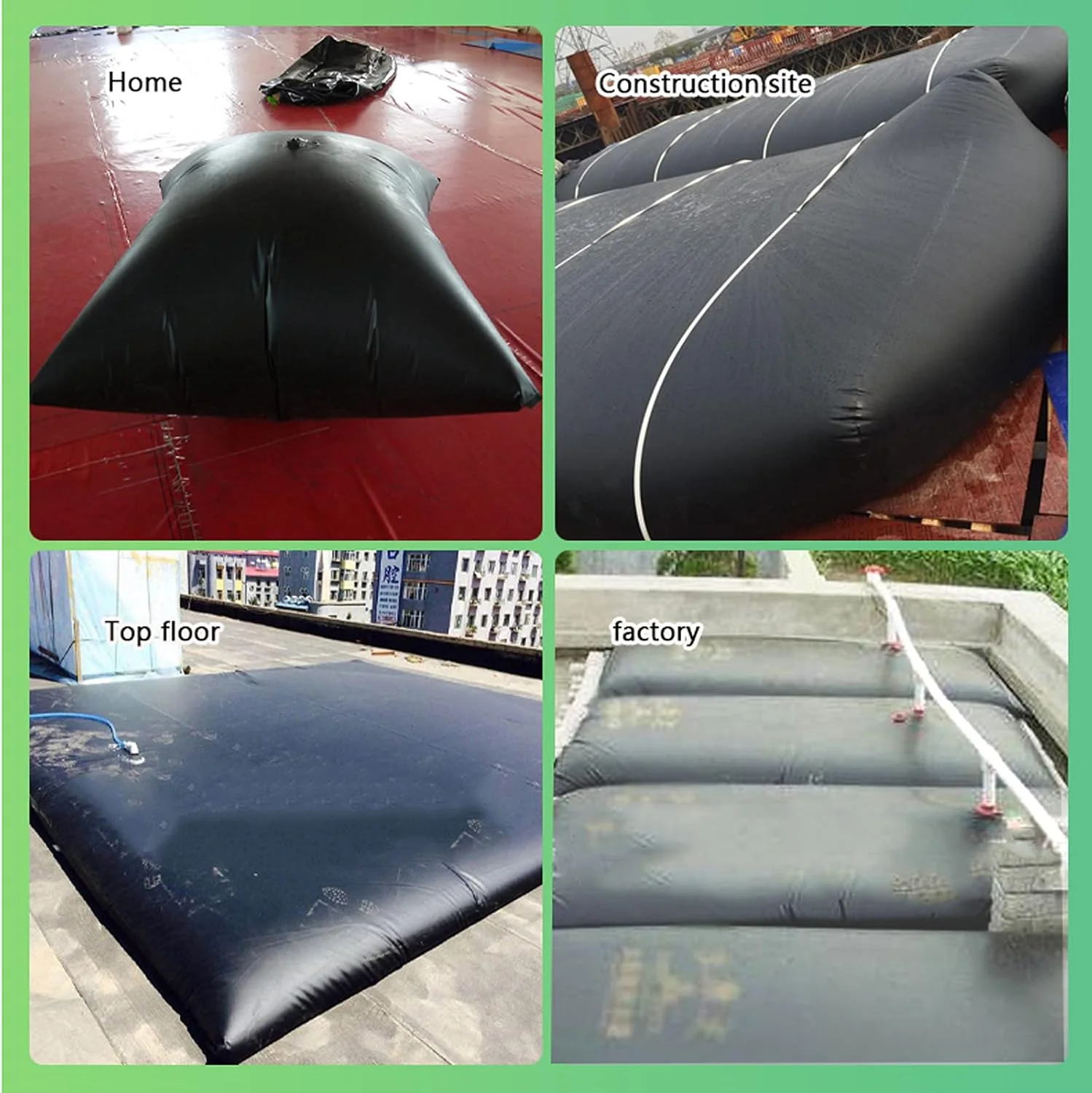 مخزن آب تاشو، کیسه مثانه آب انعطاف پذیر، مخزن ذخیره آب با ظرفیت بزرگ و شیر روشن/خاموش، ظرف ذخیره آب قابل استفاده مجدد برای انتقال و تحویل آب اضطراری جایگزین