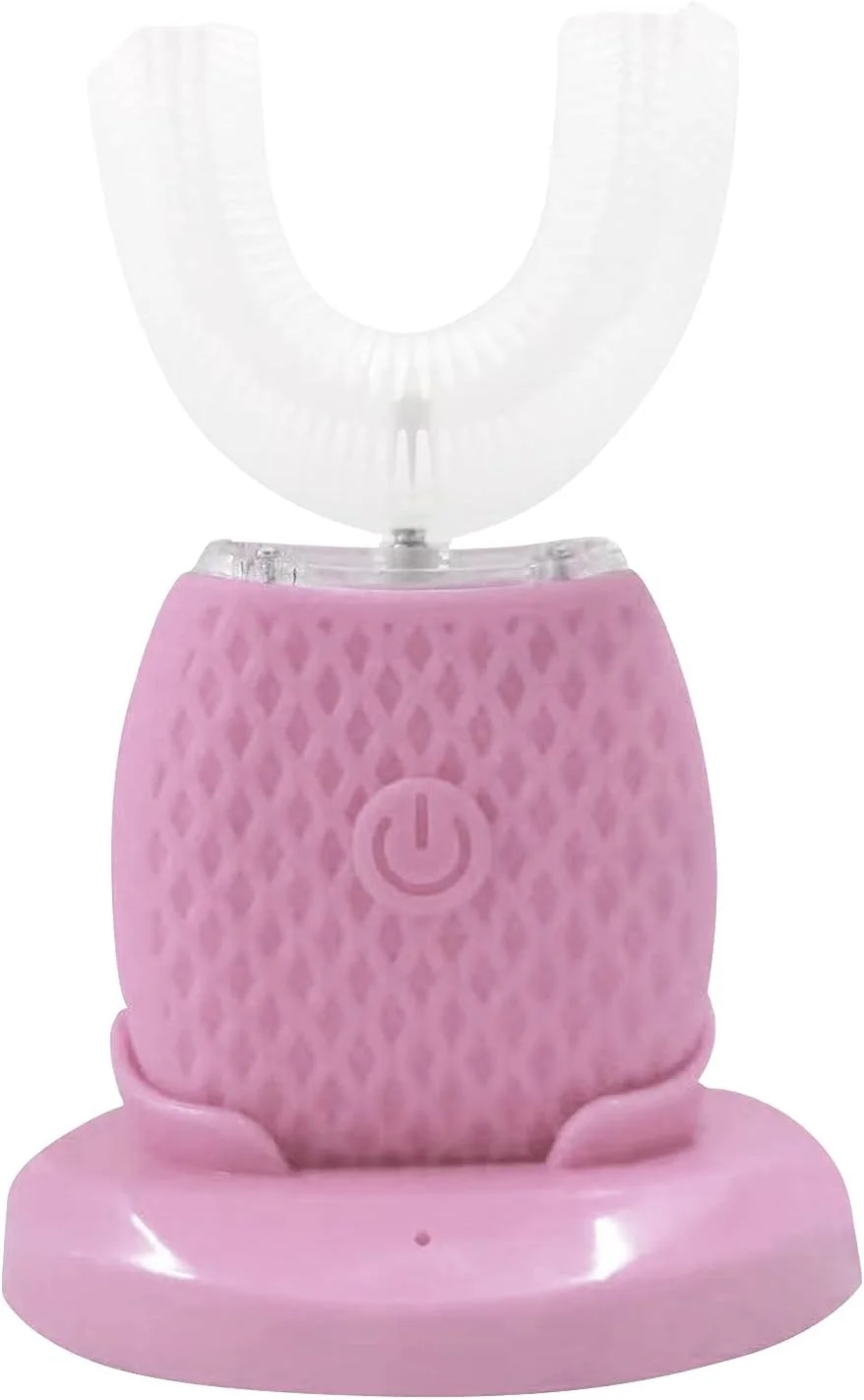 مسواک برقی U شکل برای بزرگسالان، اتوماتیک بی سیم 360 درجه با تایمر 30 ثانیه ای، ضد آب IPX7، تمیز کننده با فرکانس بالا مسواک برقی U شکل برای بزرگسالان، اتوماتیک بی سیم 360 درجه با تایمر 30 ثانیه ای، ضد آب IPX7، تمیز کننده با فرکانس بالا