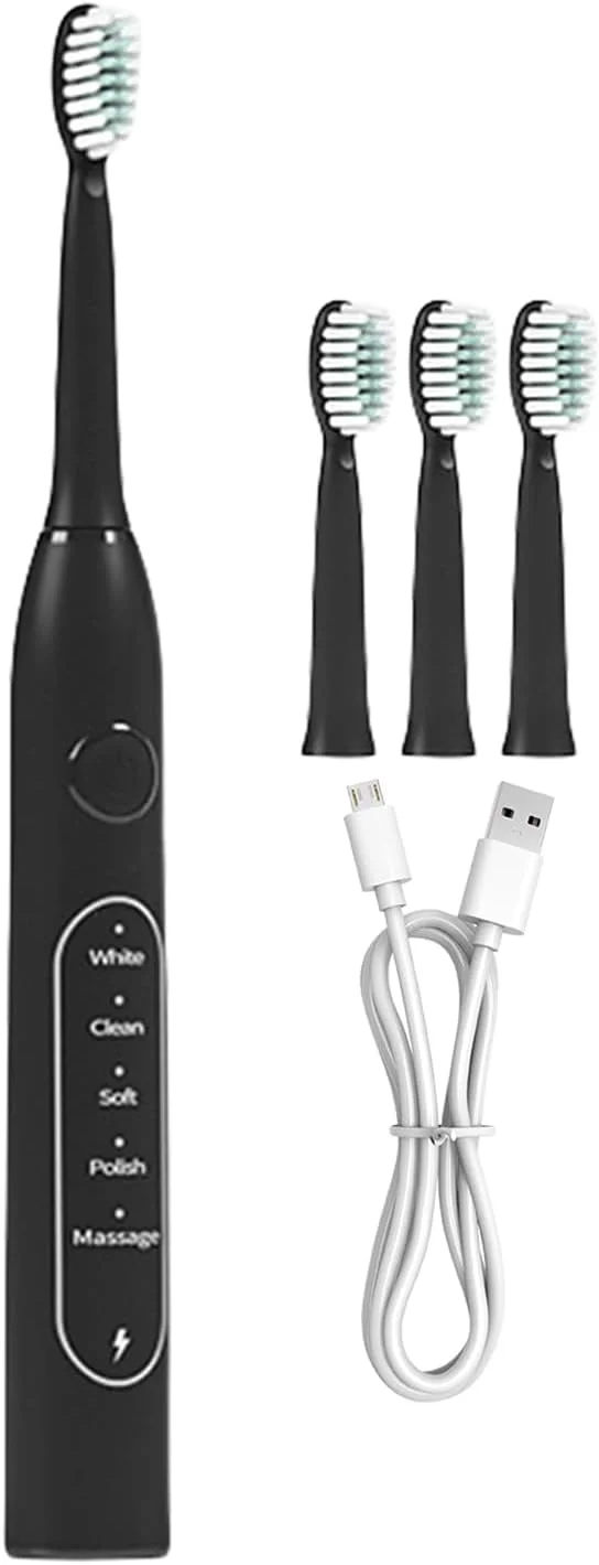مسواک برقی برای بزرگسالان، مسواک برقی قابل شارژ ضد آب، ابزار تمیز کننده دهان با فرکانس بالا با طراحی حرفه ای برای دوش گرفتن در خانه، مسافرت شبانه و کمپینگ مسواک برقی برای بزرگسالان، مسواک برقی قابل شارژ ضد آب، ابزار تمیز کننده دهان با فرکانس بالا با طراحی حرفه ای برای دوش گرفتن در خانه، مسافرت شبانه و کمپینگ
