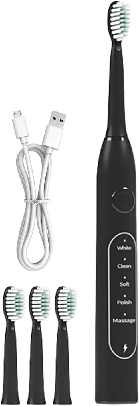 مسواک برقی بزرگسال | مسواک برقی هوشمند ضد آب | ابزار تمیز کننده دهان با فرکانس بالا، مسواک حرفه ای قابل حمل برای مسافرت، کمپینگ و حمام مسواک برقی بزرگسال | مسواک برقی هوشمند ضد آب | ابزار تمیز کننده دهان با فرکانس بالا، مسواک حرفه ای قابل حمل برای مسافرت، کمپینگ و حمام